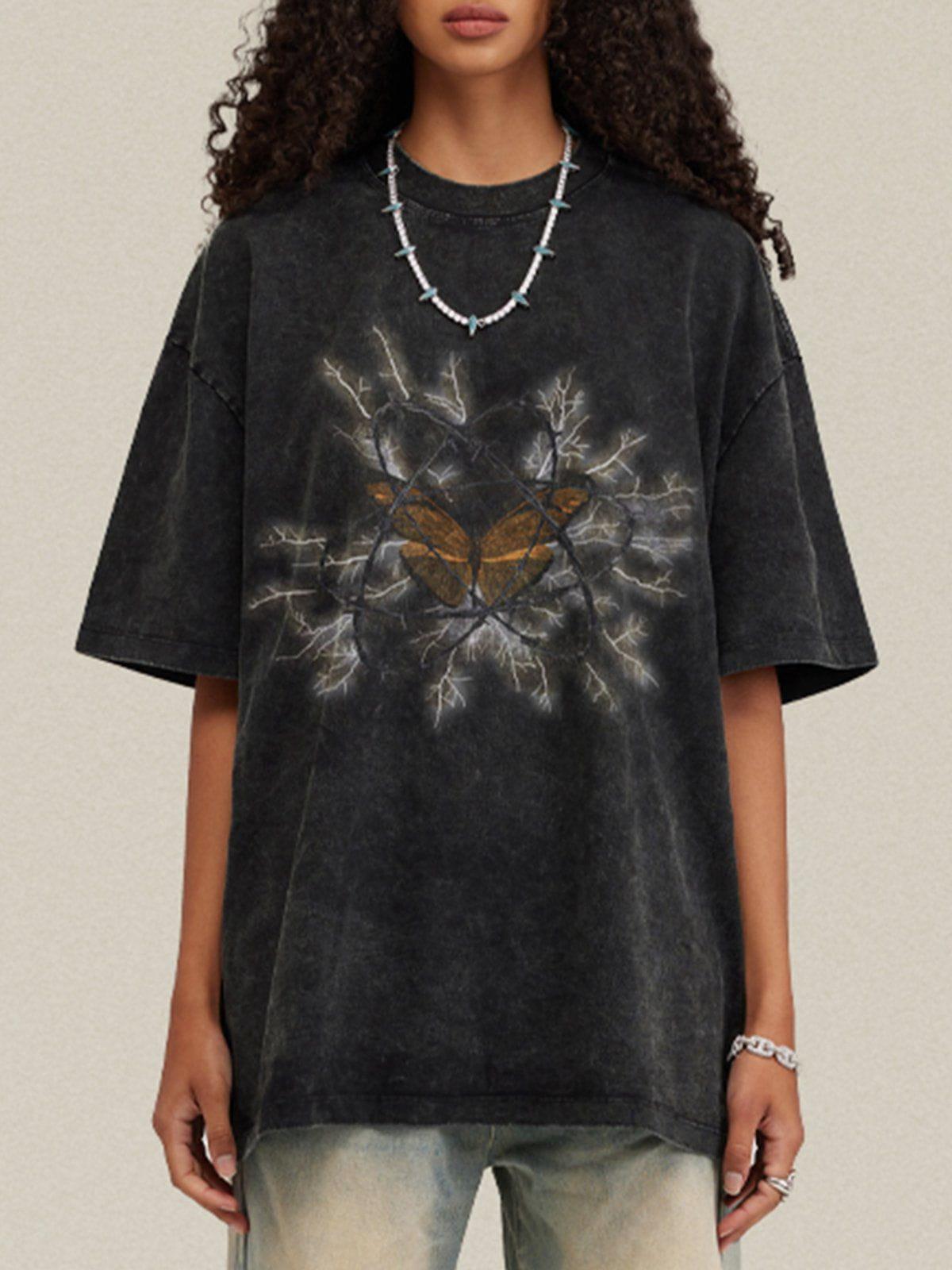 Concert Outfit Thorns Butterfly Print Tee