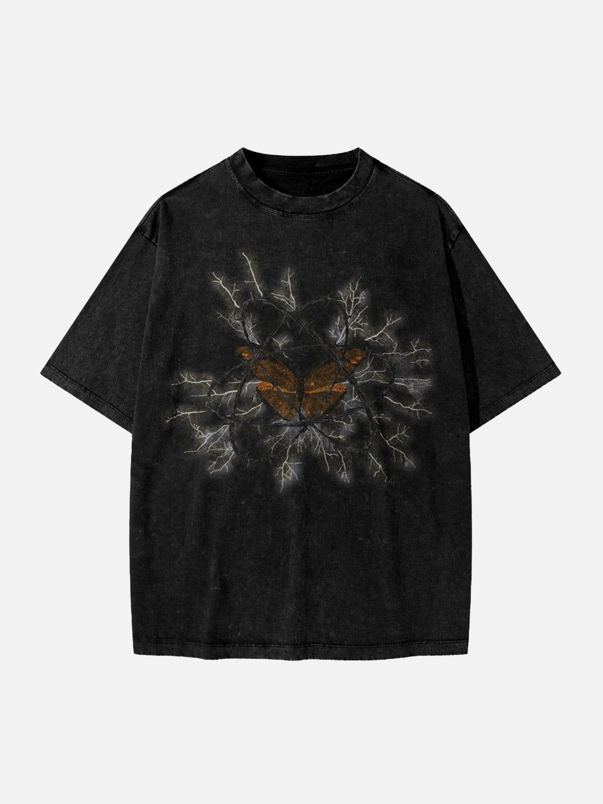 Concert Outfit Thorns Butterfly Print Tee