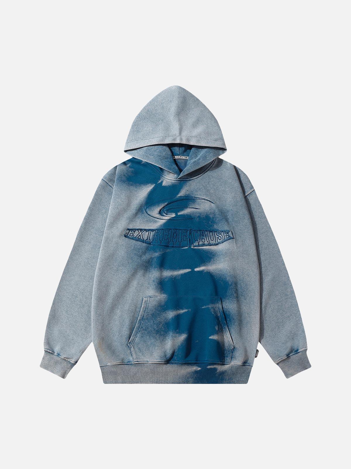 Concert Outfit Tie-Dye Contrasting Print Pullover Hoodie