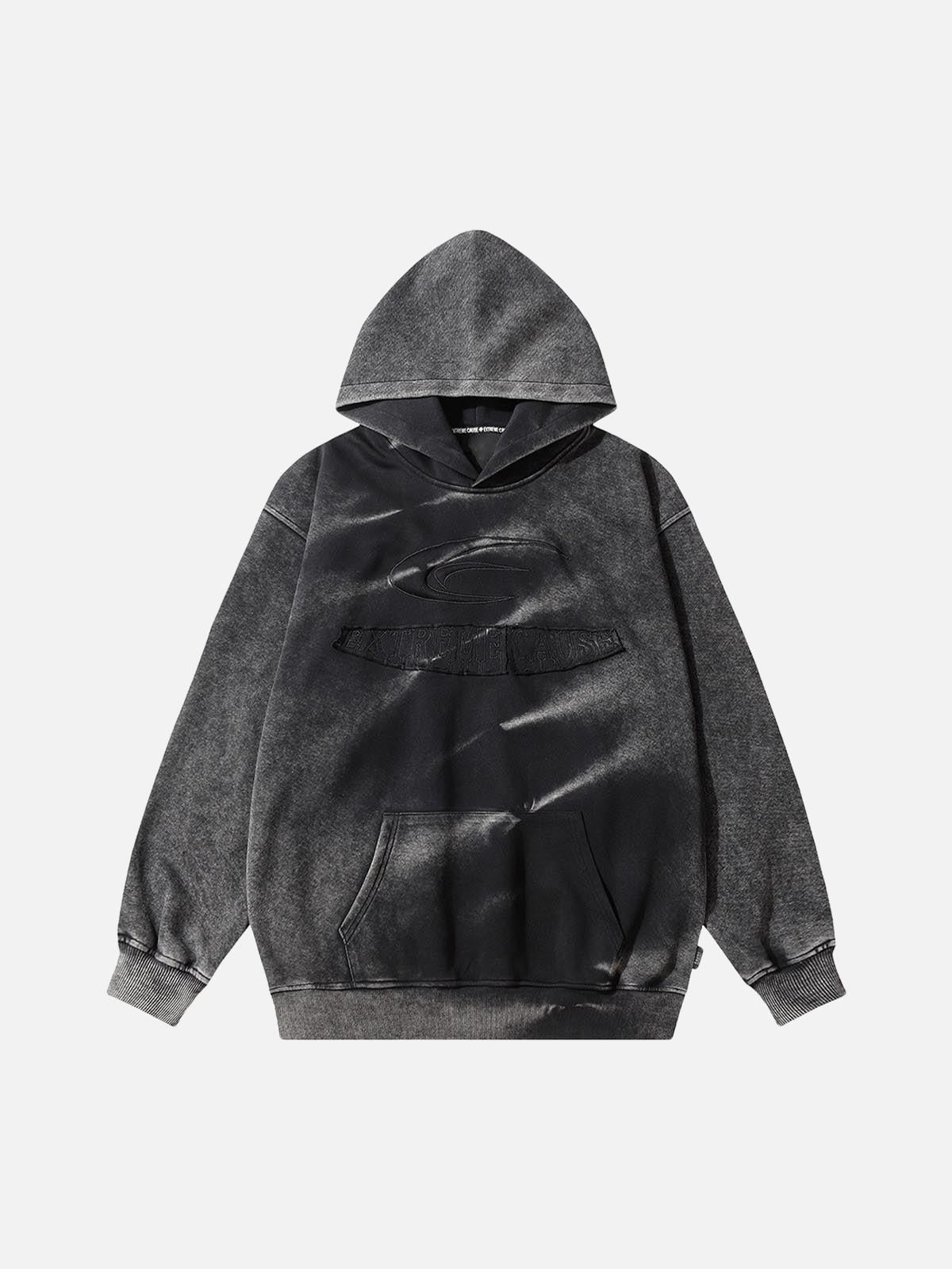 Concert Outfit Tie-Dye Contrasting Print Pullover Hoodie