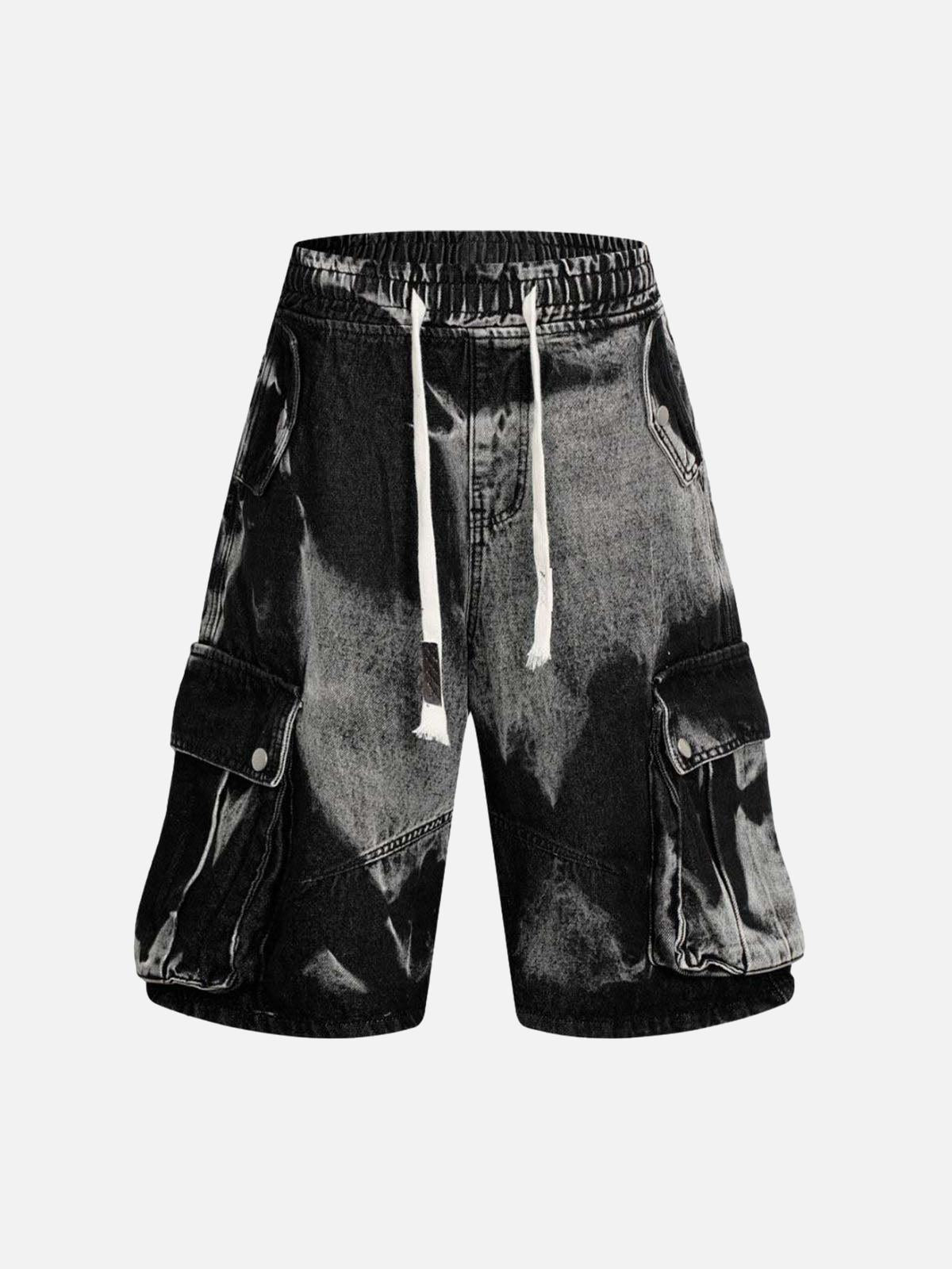 Concert Outfit Tie-Dye Drawstring Cargo Jorts
