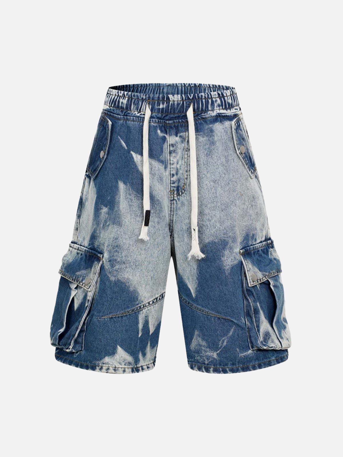 Concert Outfit Tie-Dye Drawstring Cargo Jorts