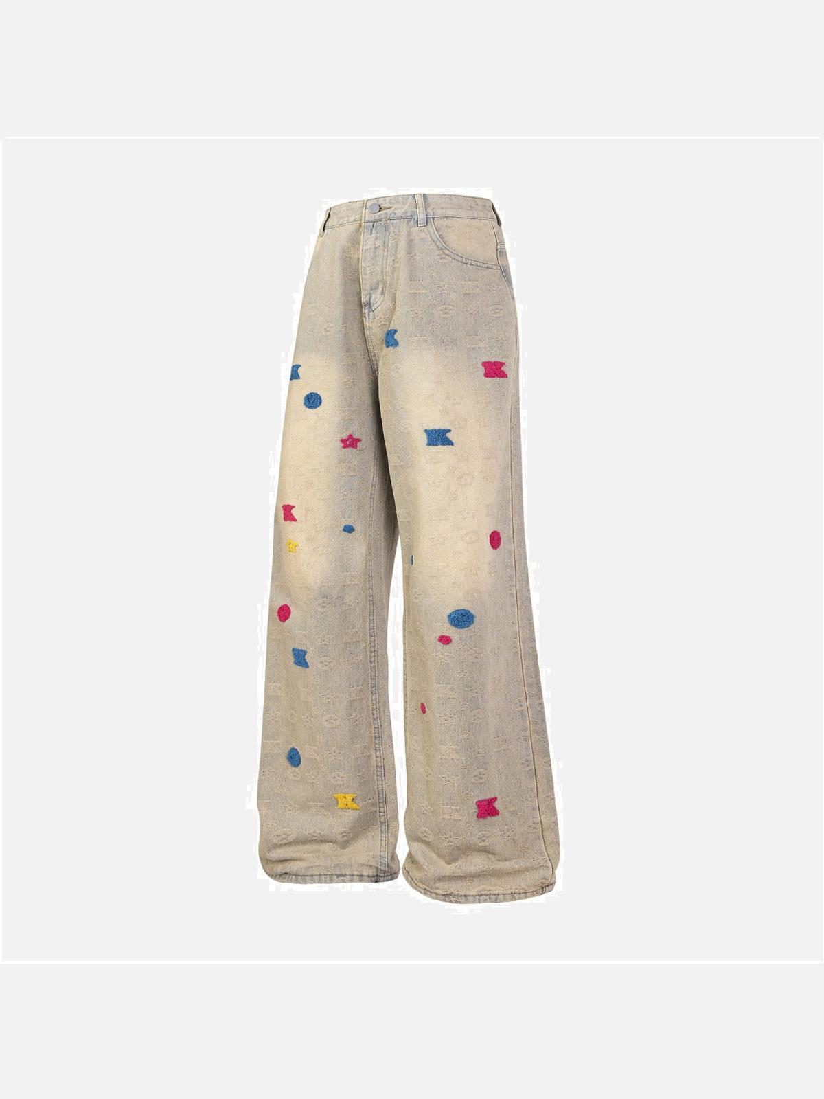 Concert Outfit Towel Embroidery Jeans