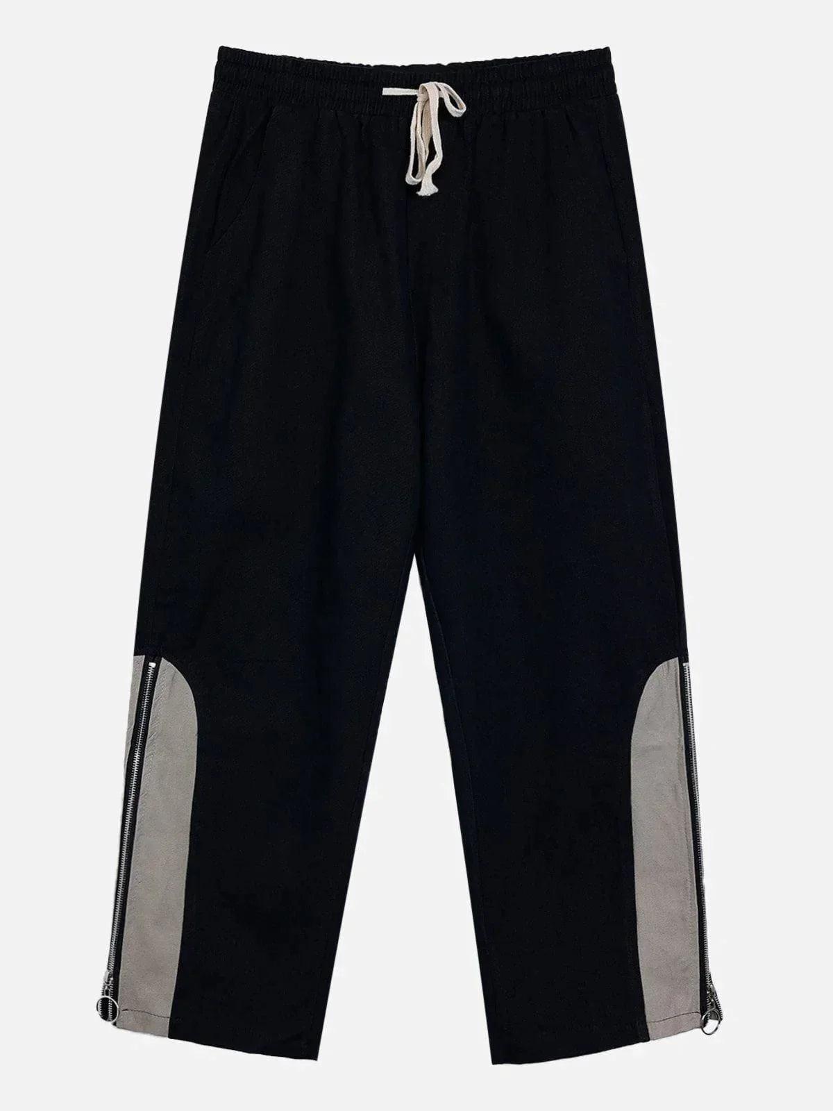 Concert Outfit Trendy Zipper Straight-Leg Pants