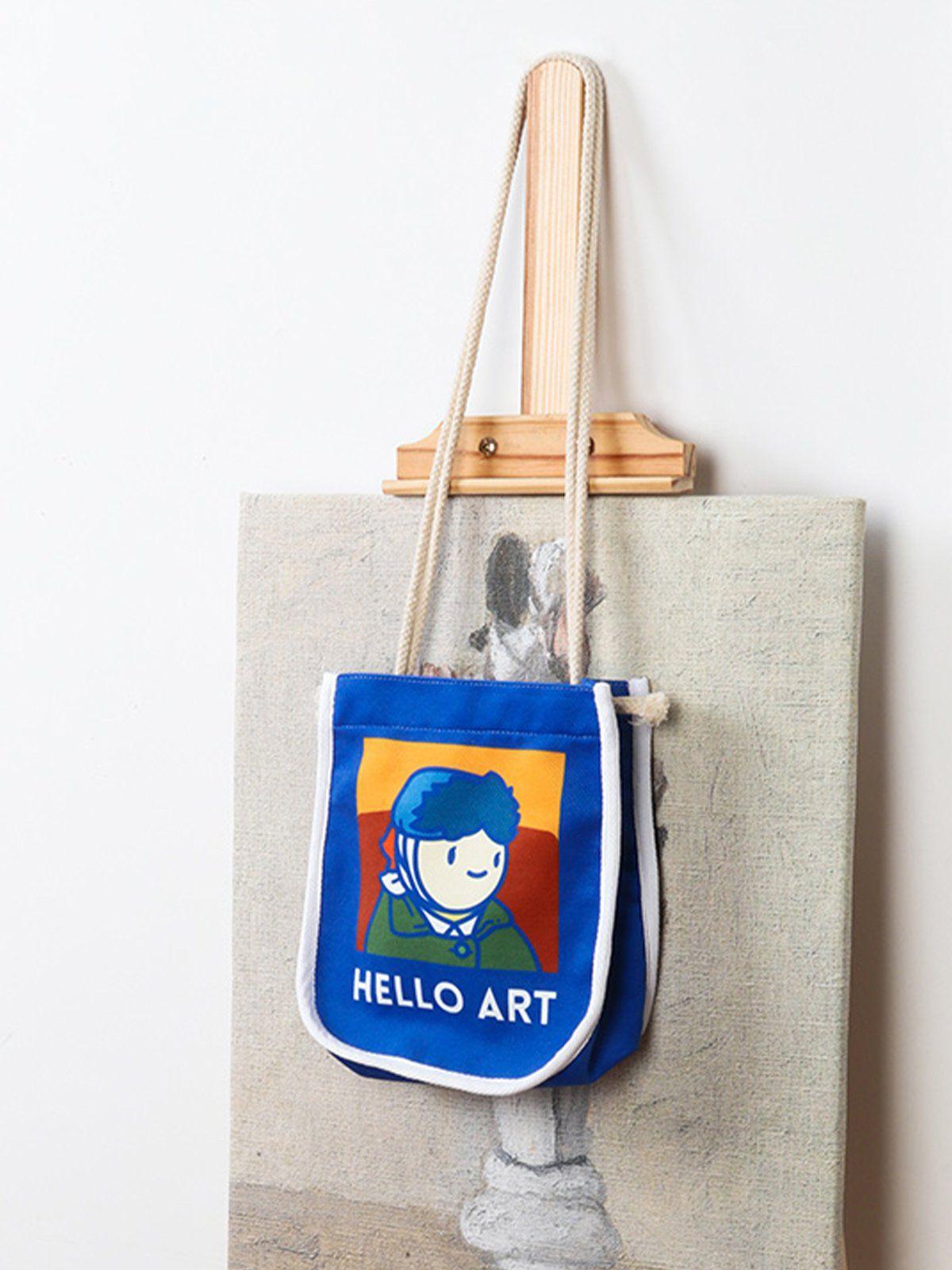Concert Outfit Van Gogh Cartoon Printed Crossbody Bag