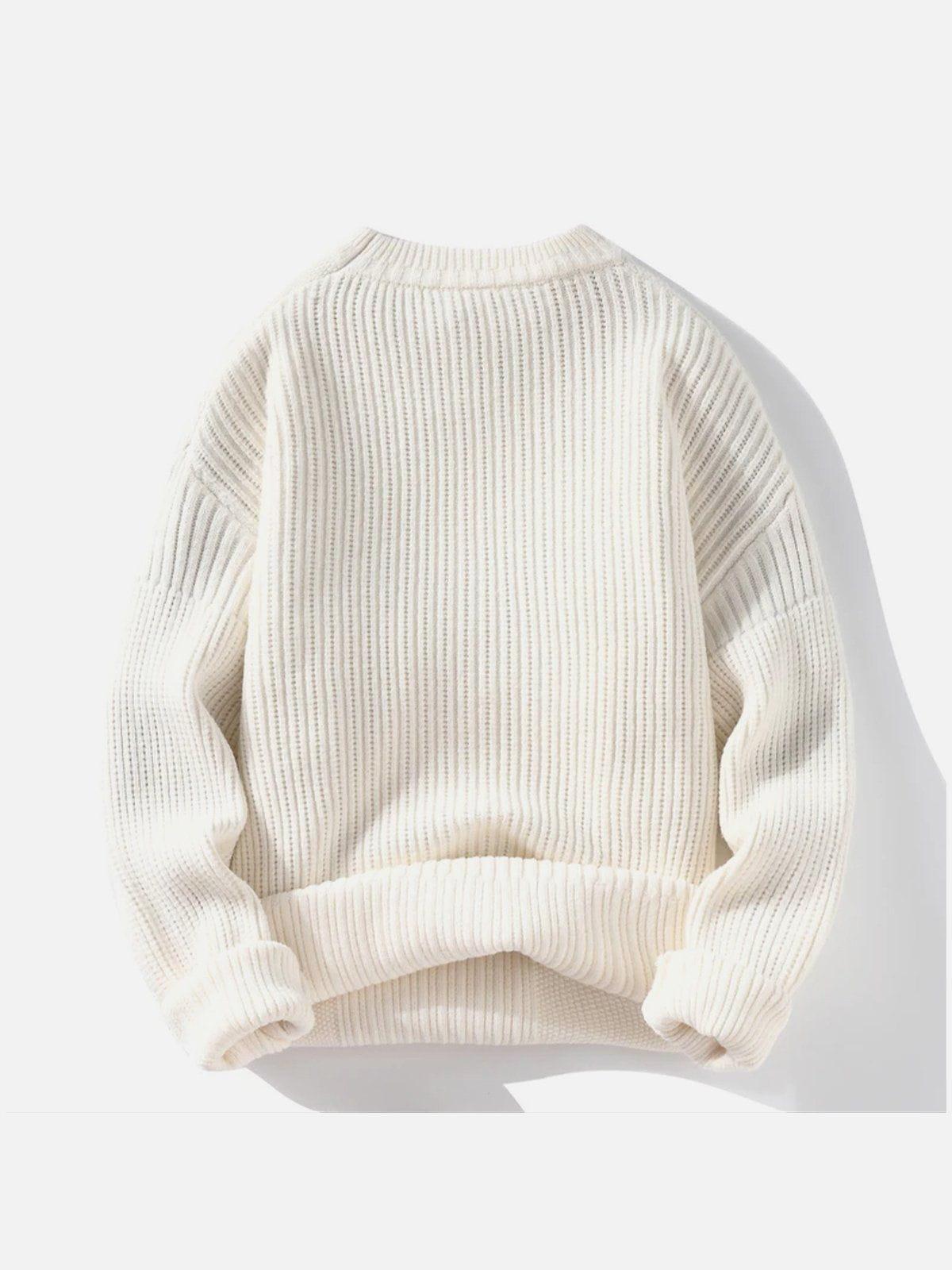 Concert Outfit Vertical Striped Knit Sweater