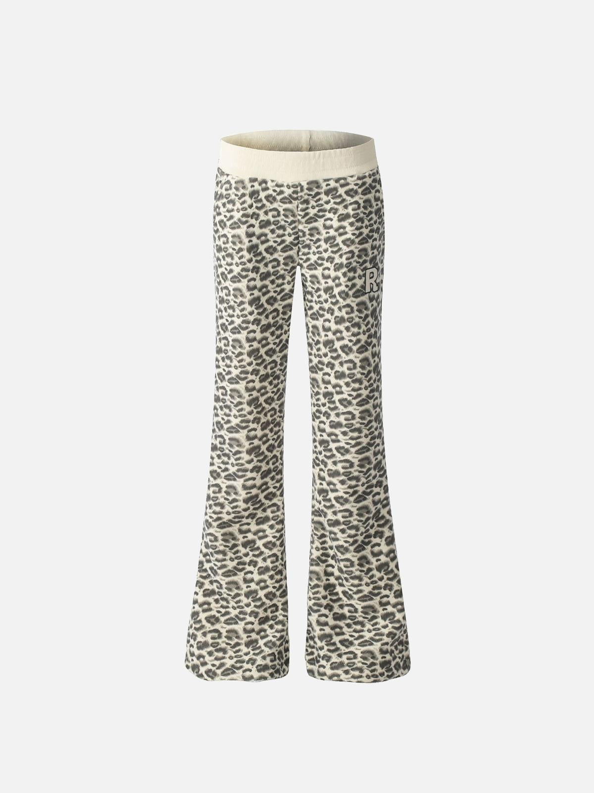 Concert Outfit Vinatge Leopard Horn Fleece Pants
