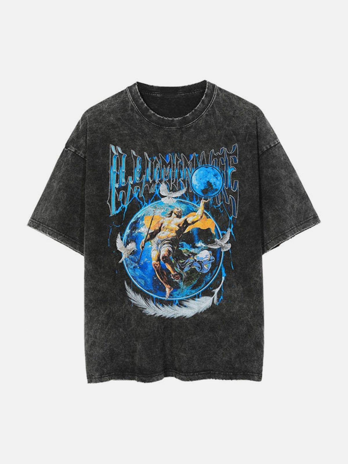 Concert Outfit Vintage Brave Earth Cotton Washed Graphic Tee
