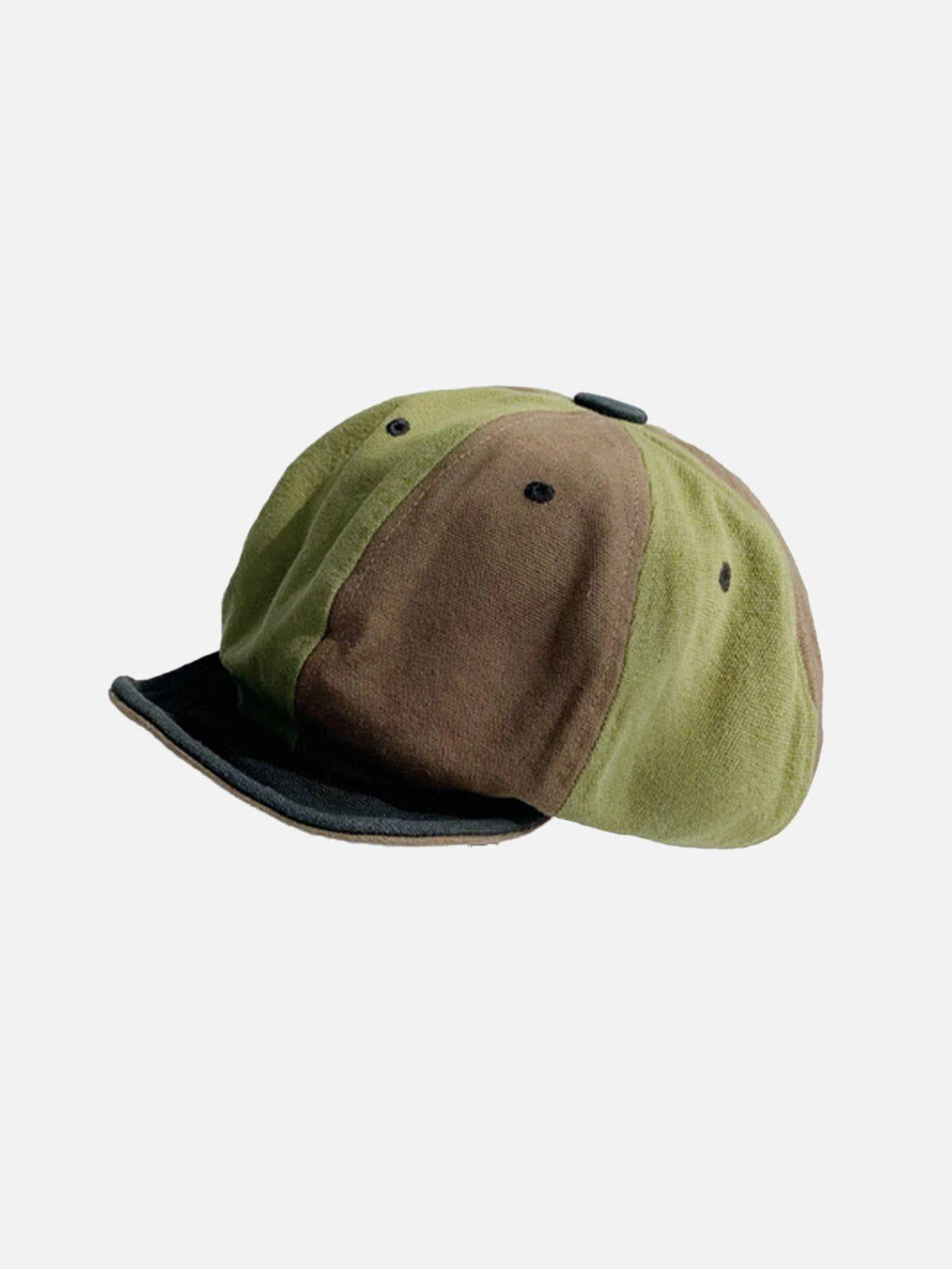 Concert Outfit Vintage Color Block Casual Hat