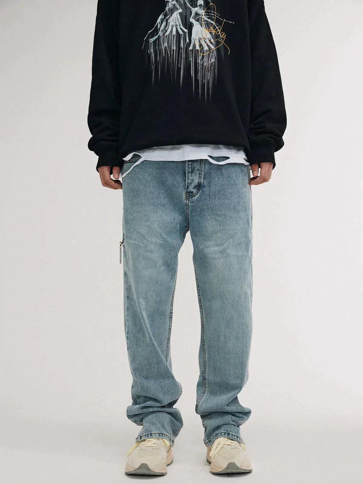 Concert Outfit Vintage Frayed Wash Jeans