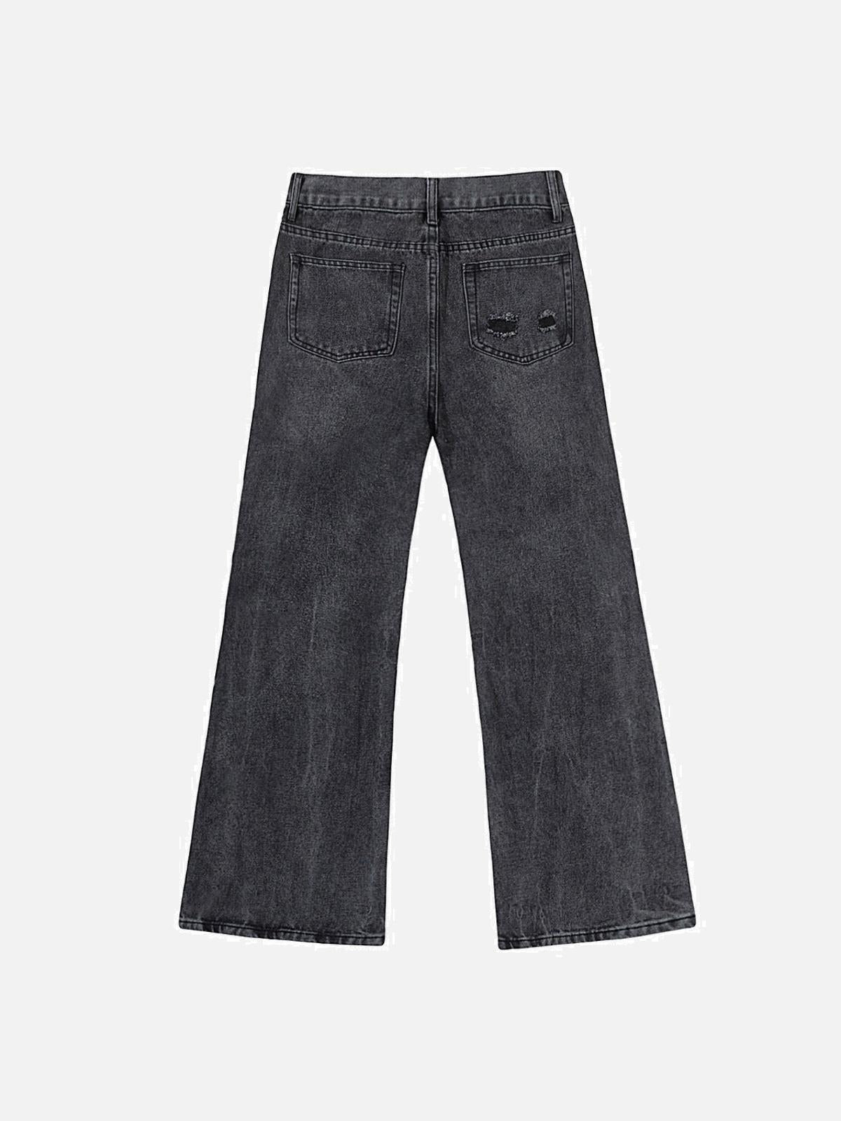 Concert Outfit Vintage Graffiti Print Jeans
