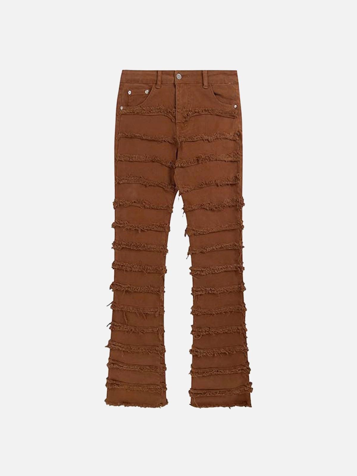 Concert Outfit Vintage Layered Raw Edge Slim Jeans