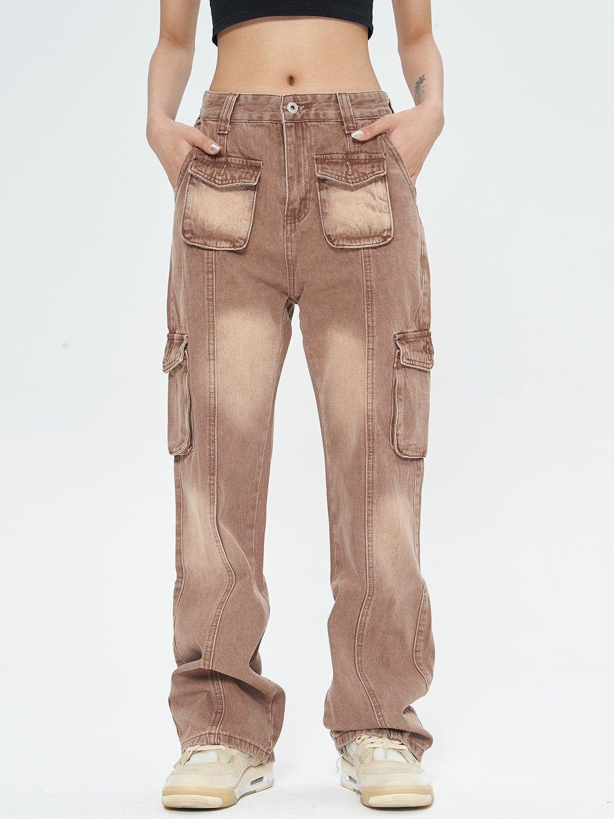 Concert Outfit Vintage Multi Pocket Jeans