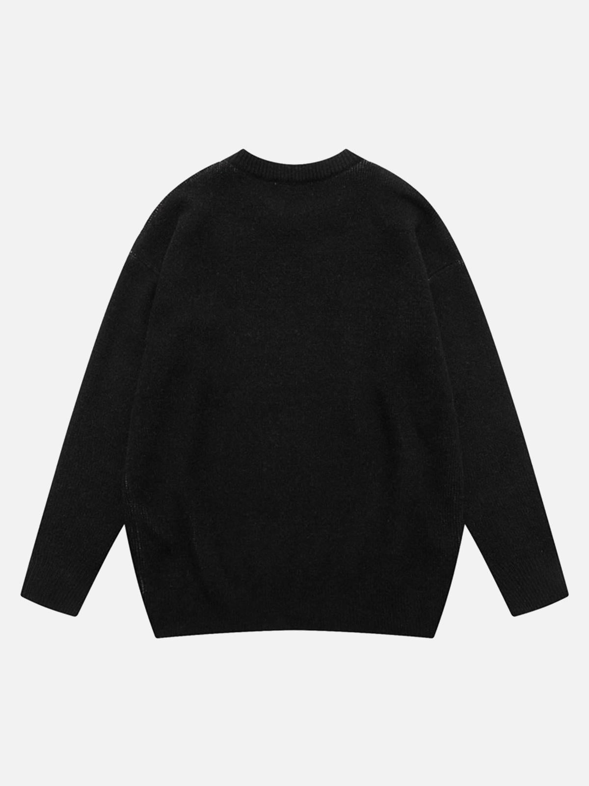 Concert Outfit Vintage Portrait Knit Sweater