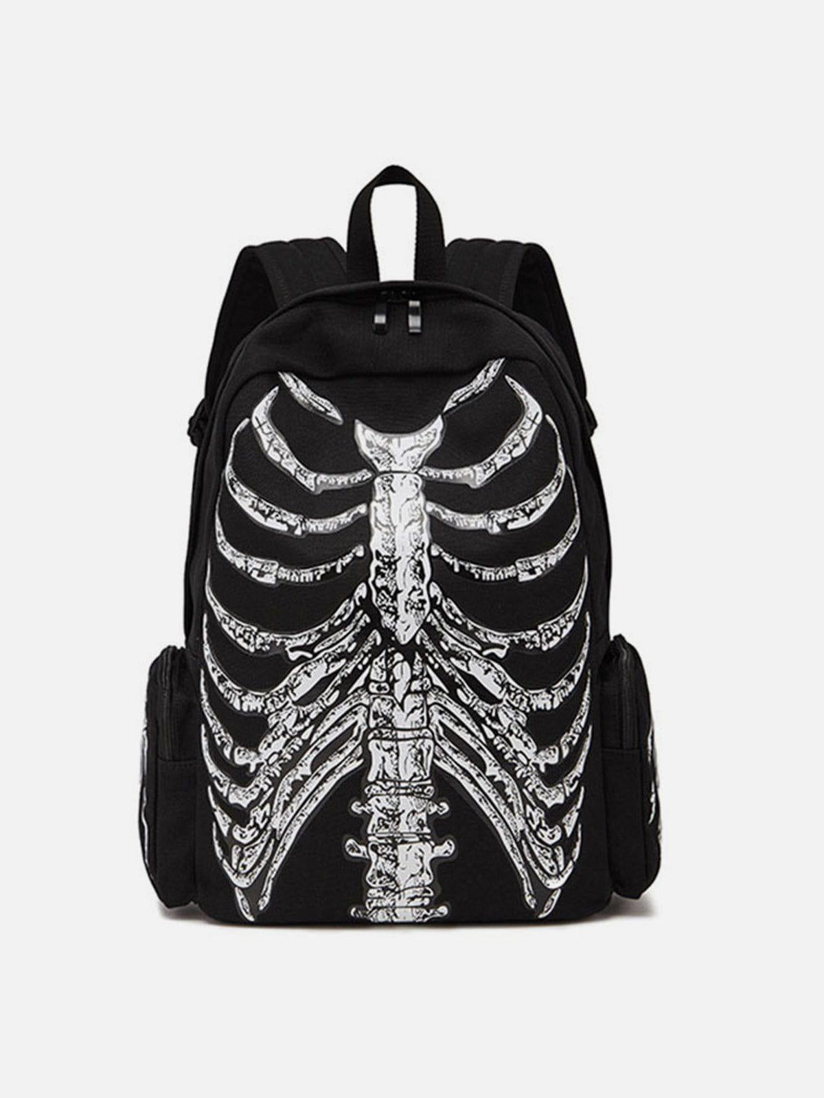 Concert Outfit Vintage Skull Print Shoulder Bag