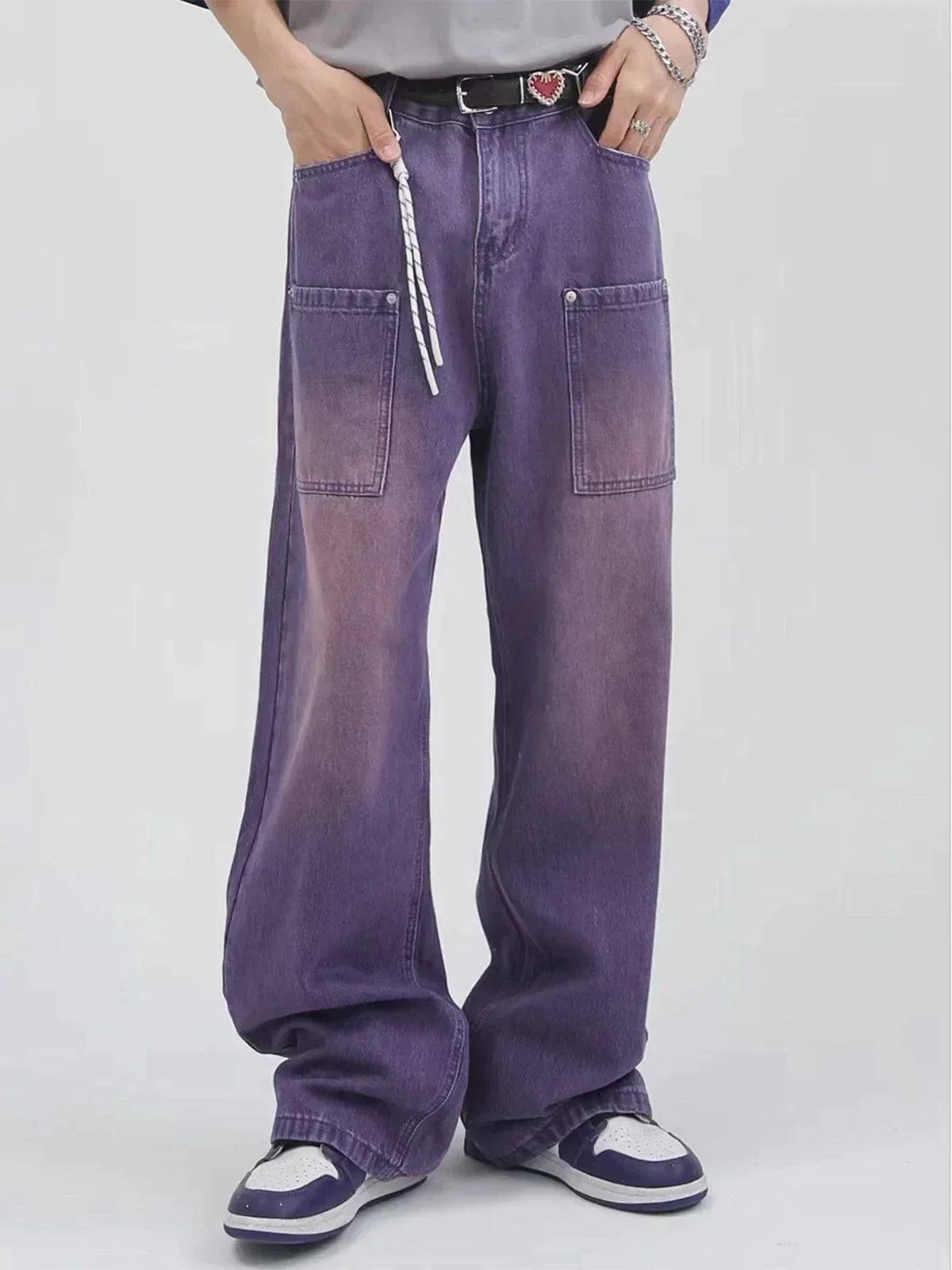 Concert Outfit Vintage Solid Gradient Jeans