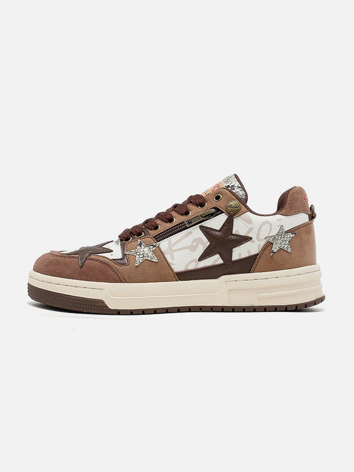 Concert Outfit Vintage Star Patchwork Skate Shoes