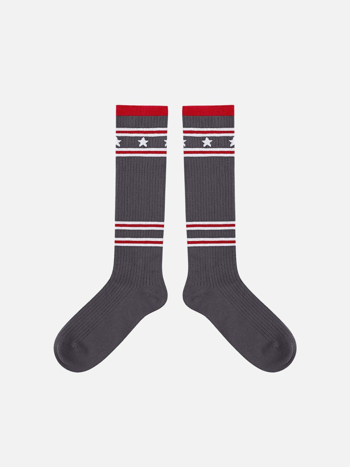 Concert Outfit Vintage Stripe Star Graphic Socks