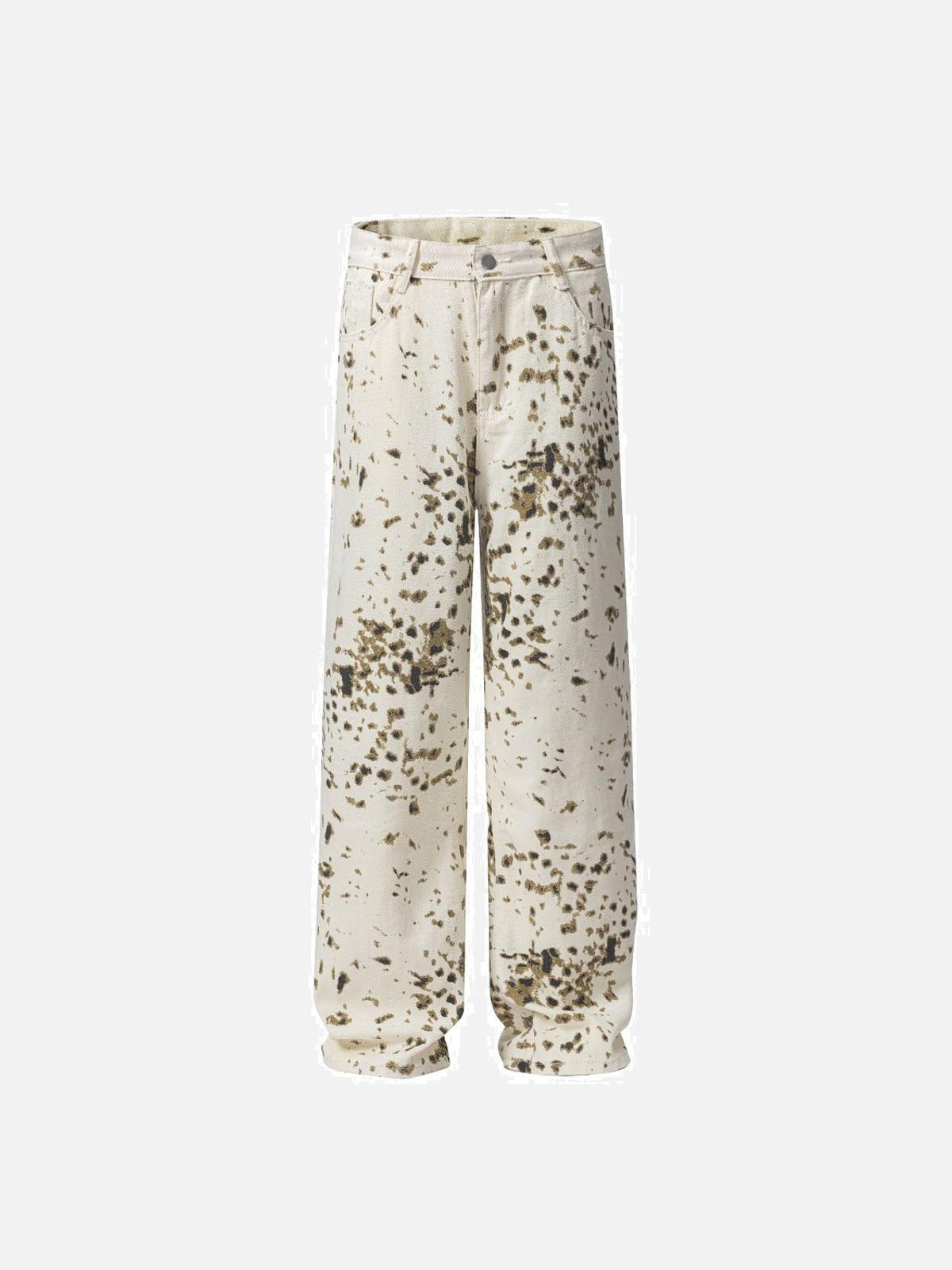 Concert Outfit Vintage Tie-Dye Straight Jeans
