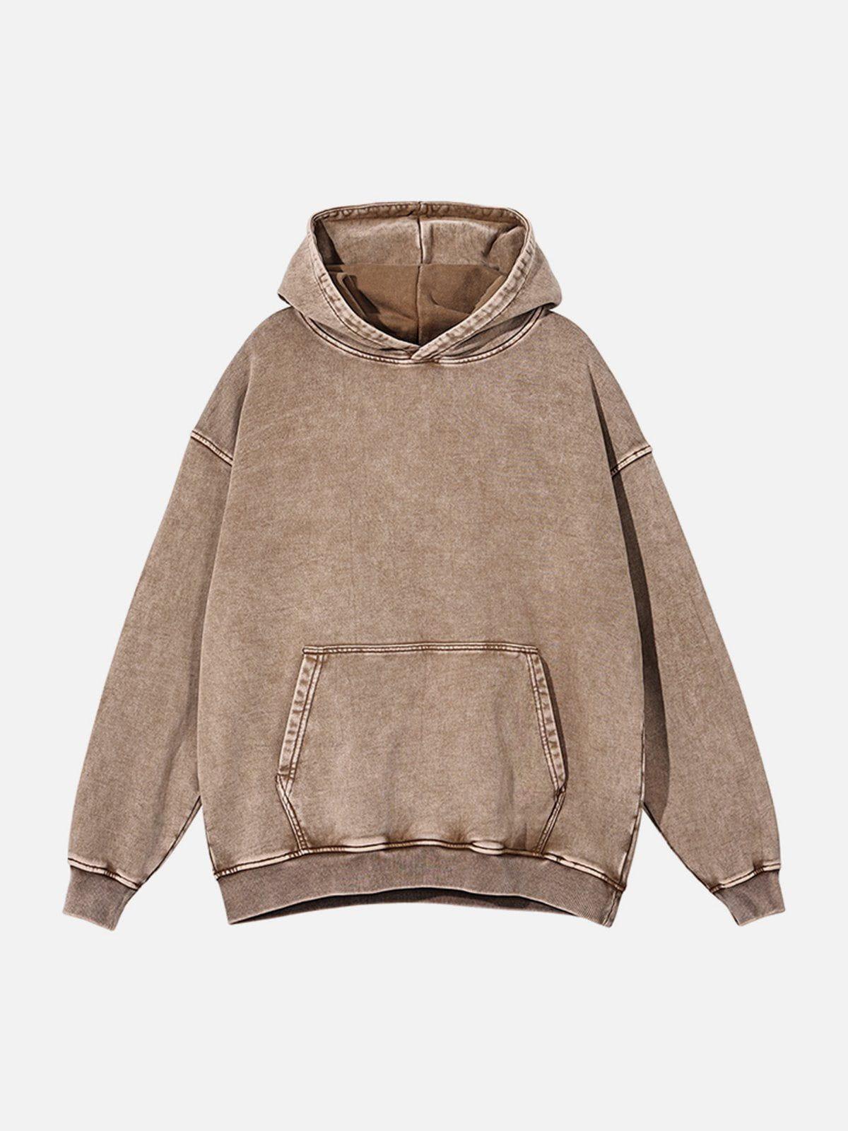 Concert Outfit Vintage Wash Distressed Solid Hoodie