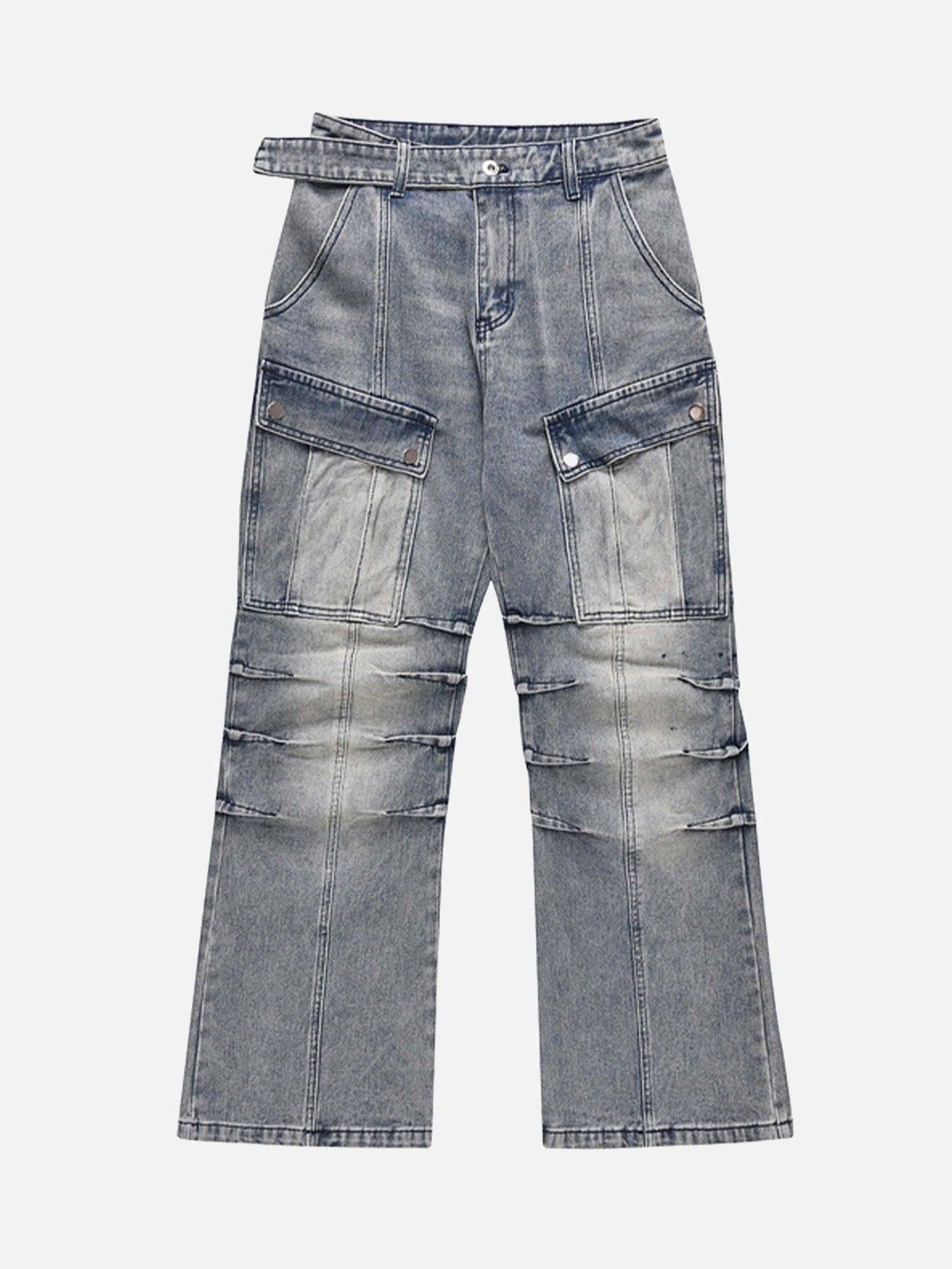 Concert Outfit Vintage Washed And Frayed Baggy Jeans