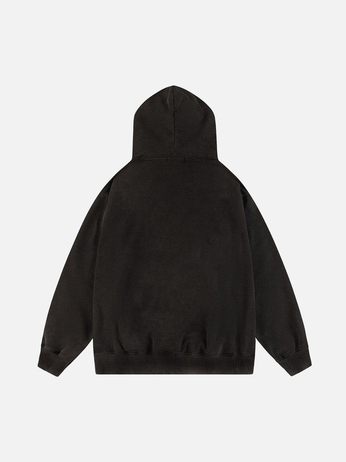 Concert Outfit Vintage Washed Dark Print Hoodie