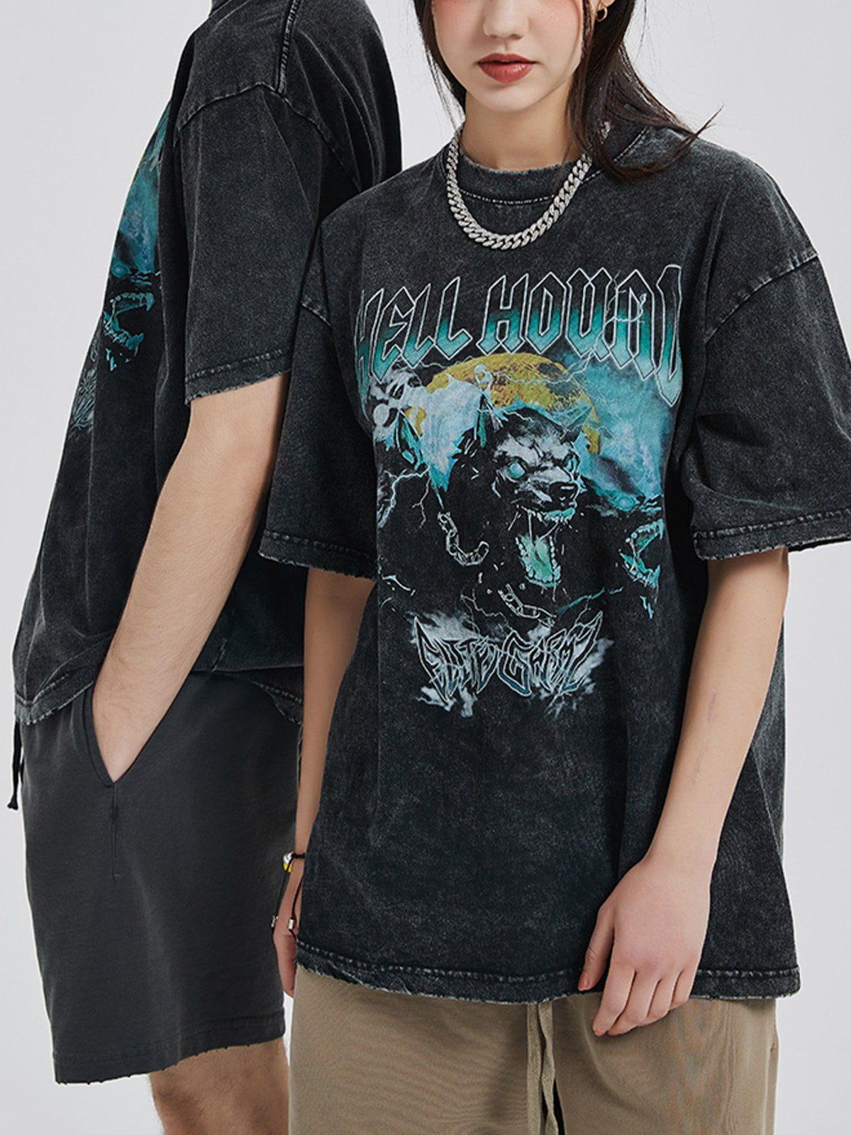 Concert Outfit Vintage Washed Print Tee