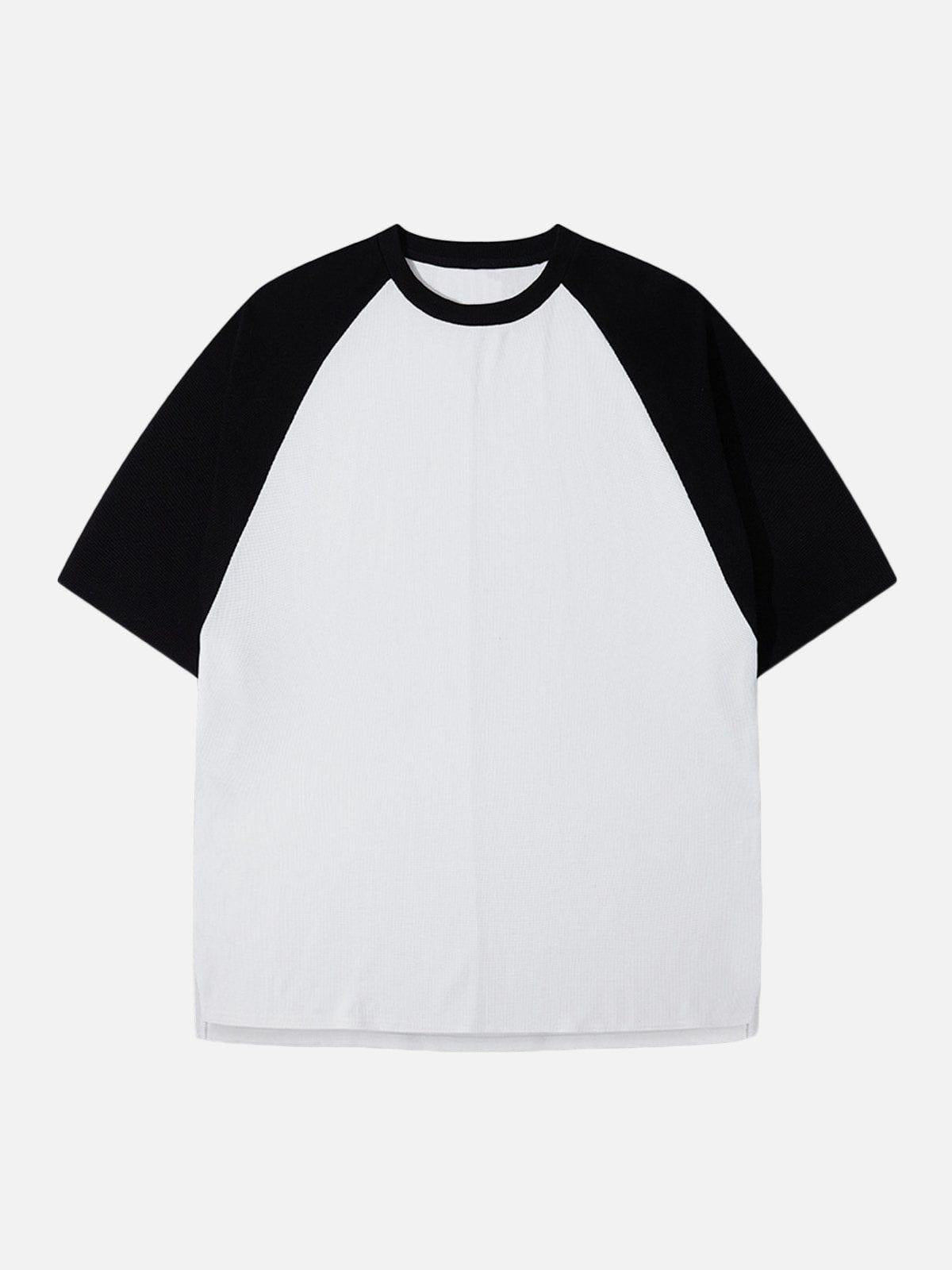 Concert Outfit Waffle Stitching Contrast Tee