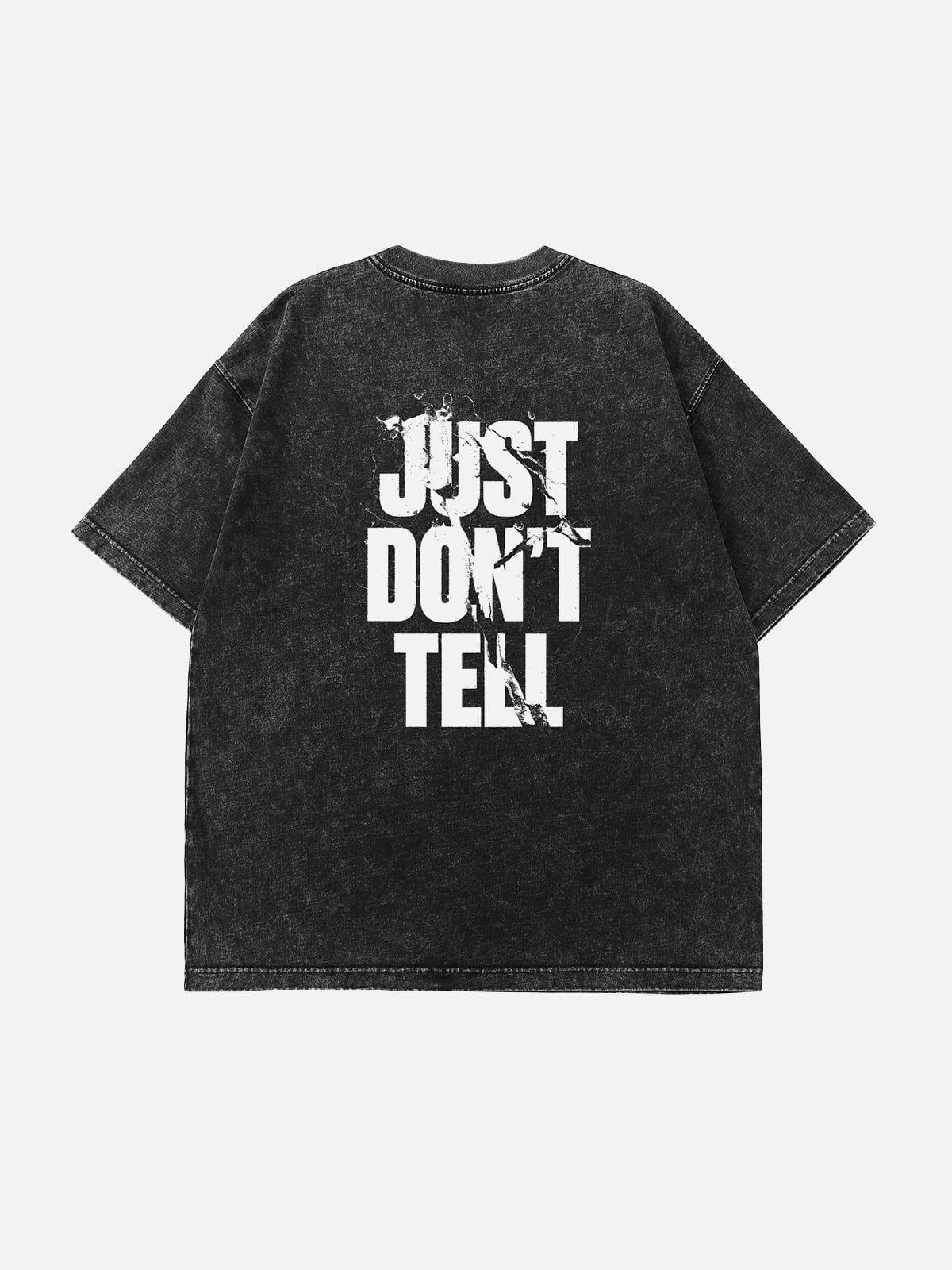 Concert Outfit Washed Alphabet Print Tee