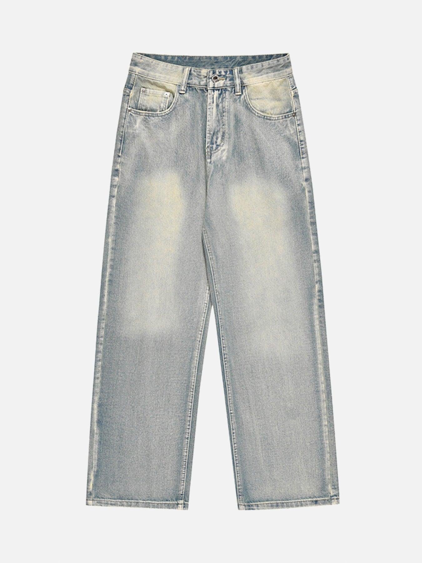 Concert Outfit Washed And Worn Loose Jeans