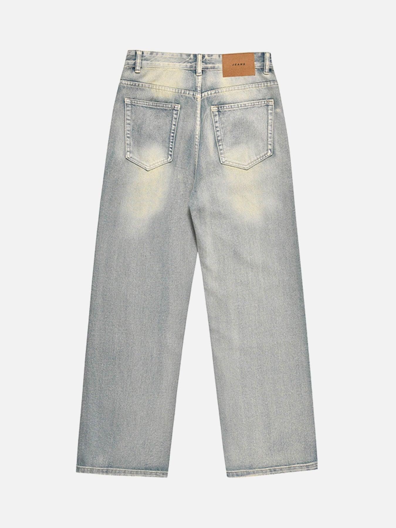Concert Outfit Washed And Worn Loose Jeans