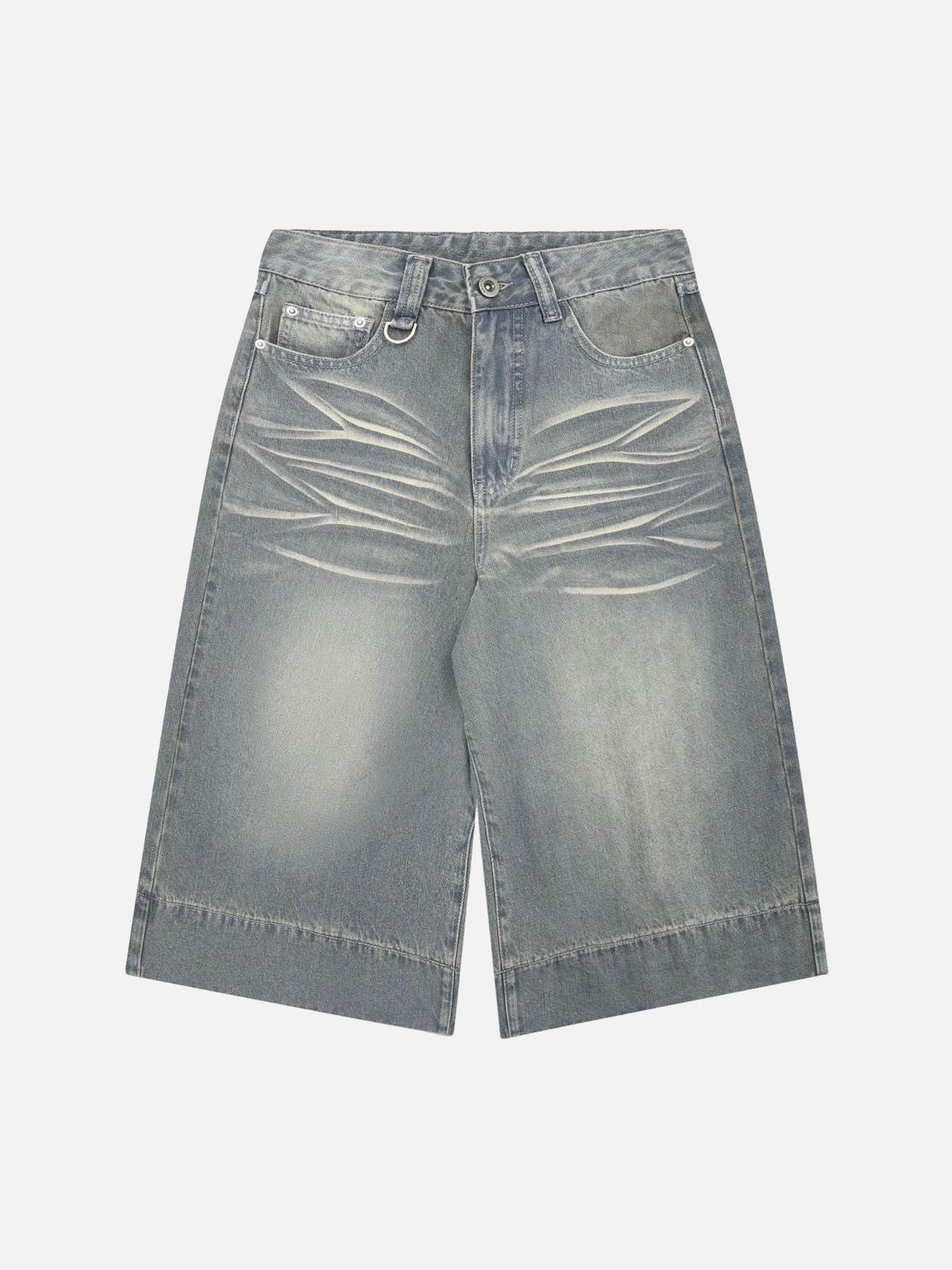 Concert Outfit Washed Denim Hip-Hop Shorts
