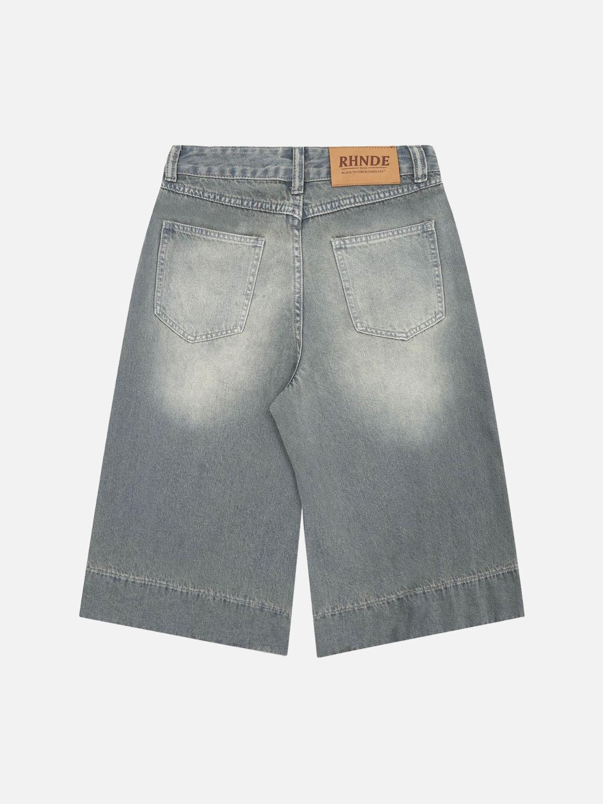 Concert Outfit Washed Denim Hip-Hop Shorts