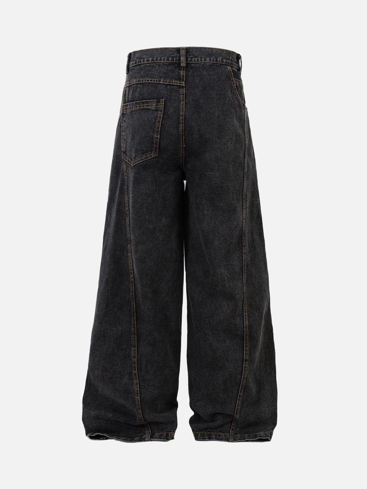 Concert Outfit Washed Distressed Deconstructed Split Jeans