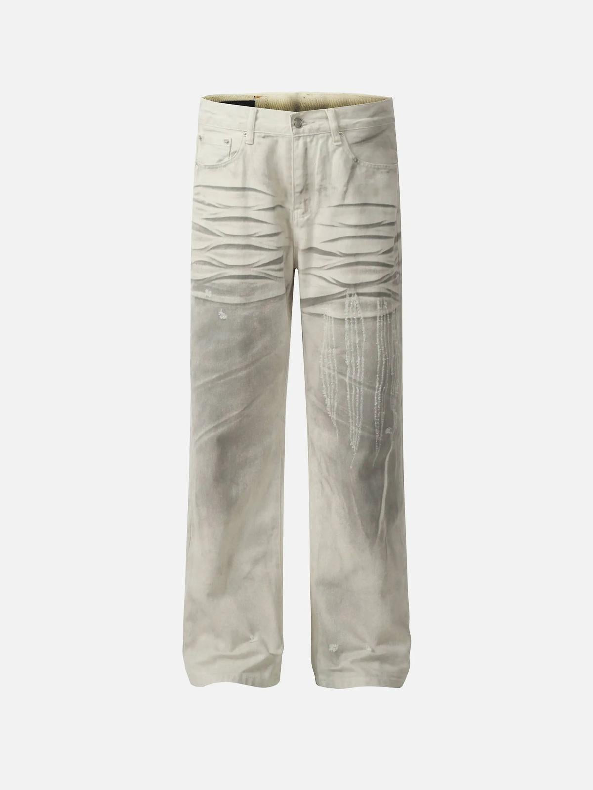 Concert Outfit Washed Distressed Jeans