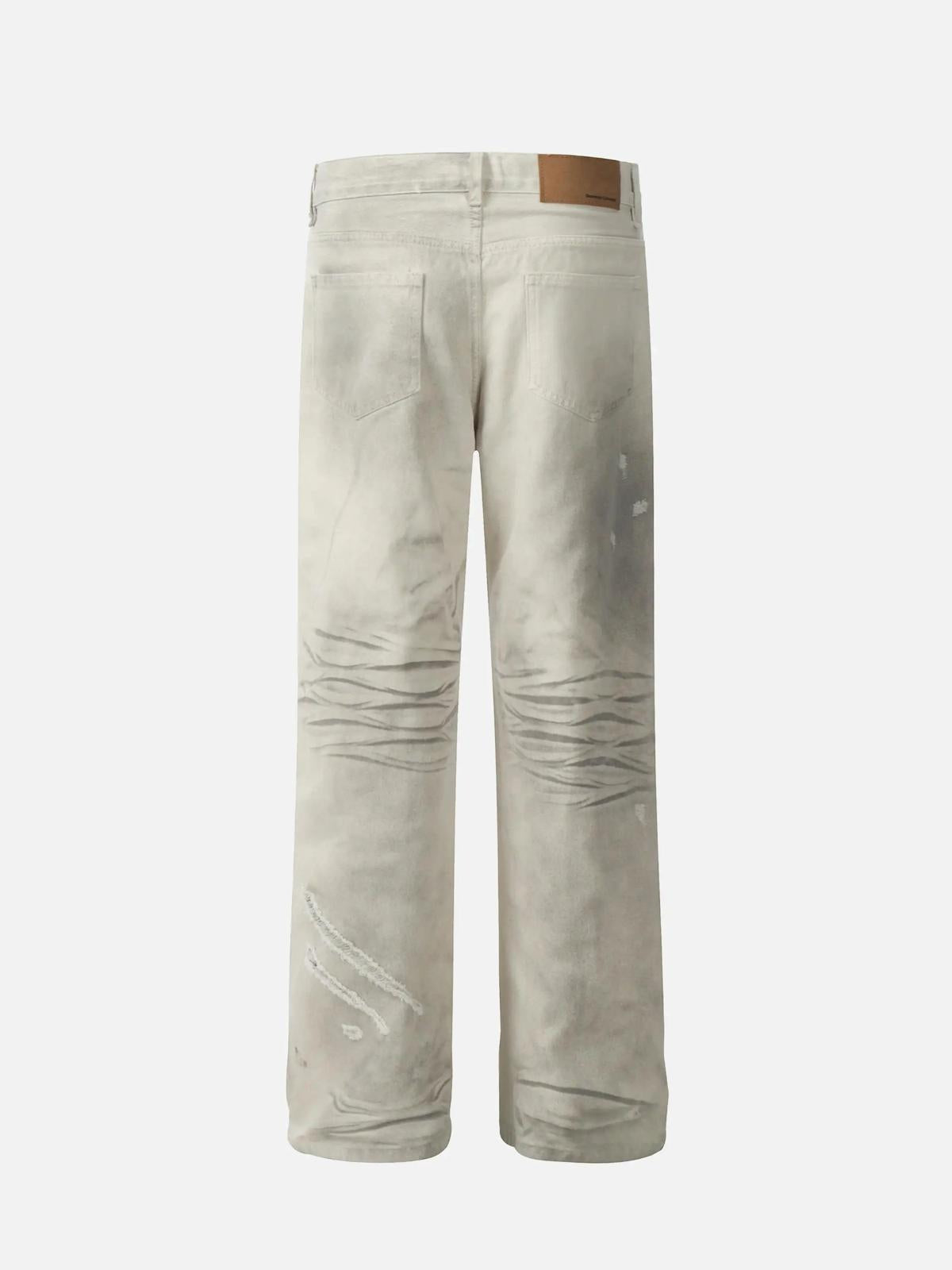 Concert Outfit Washed Distressed Jeans