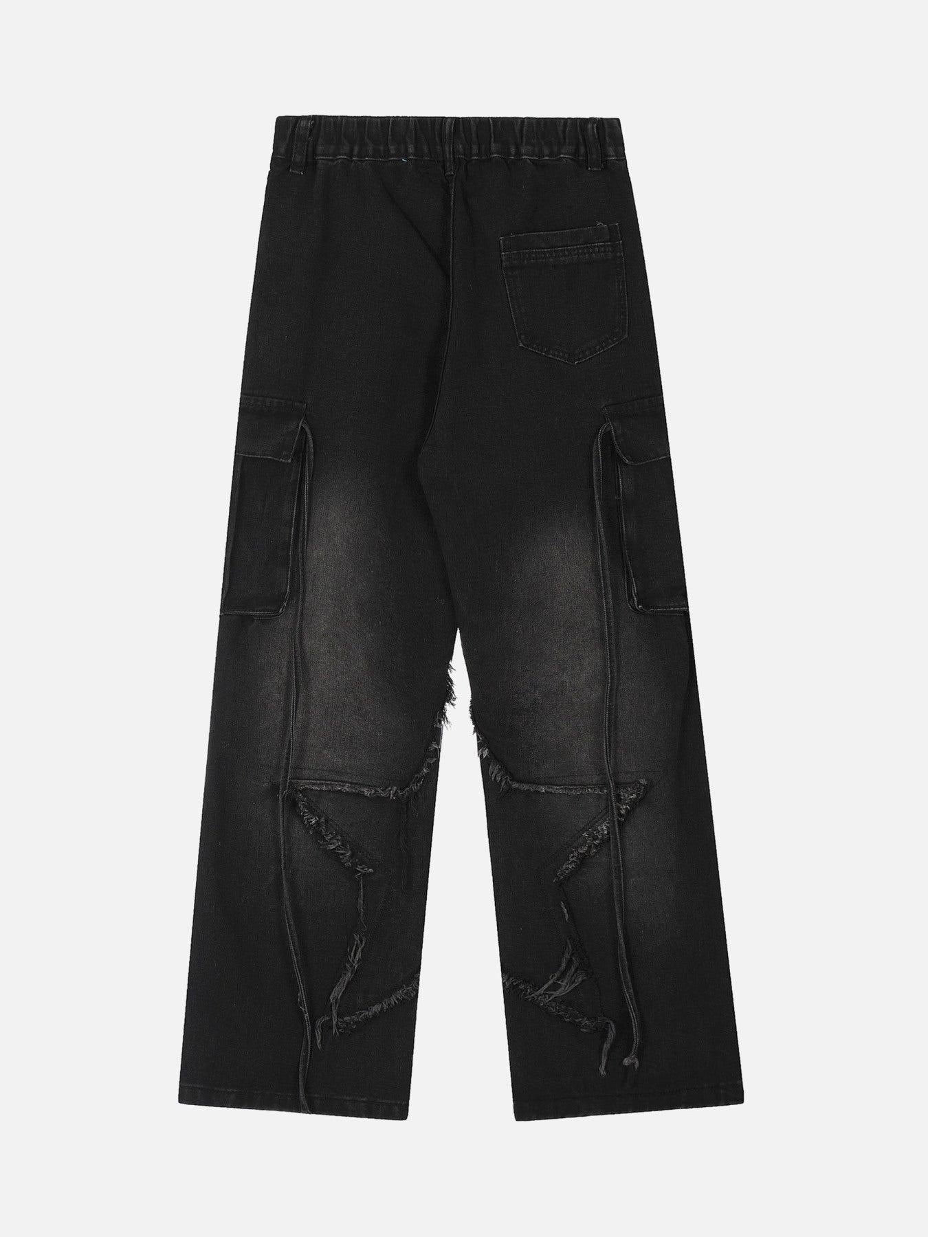 Concert Outfit Washed Distressed Star Jeans