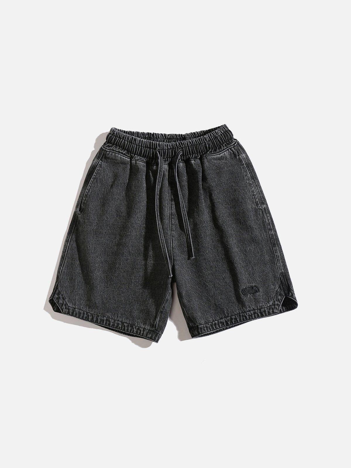 Concert Outfit Washed Embroidery Jorts