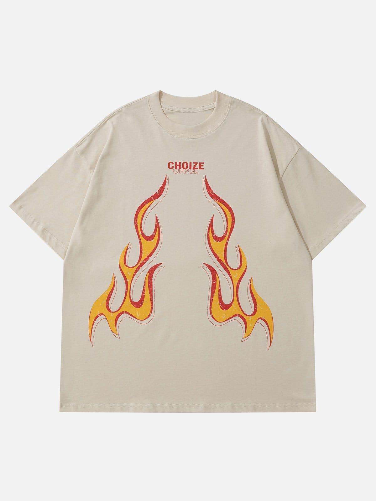 Concert Outfit Washed Flame Print Tee