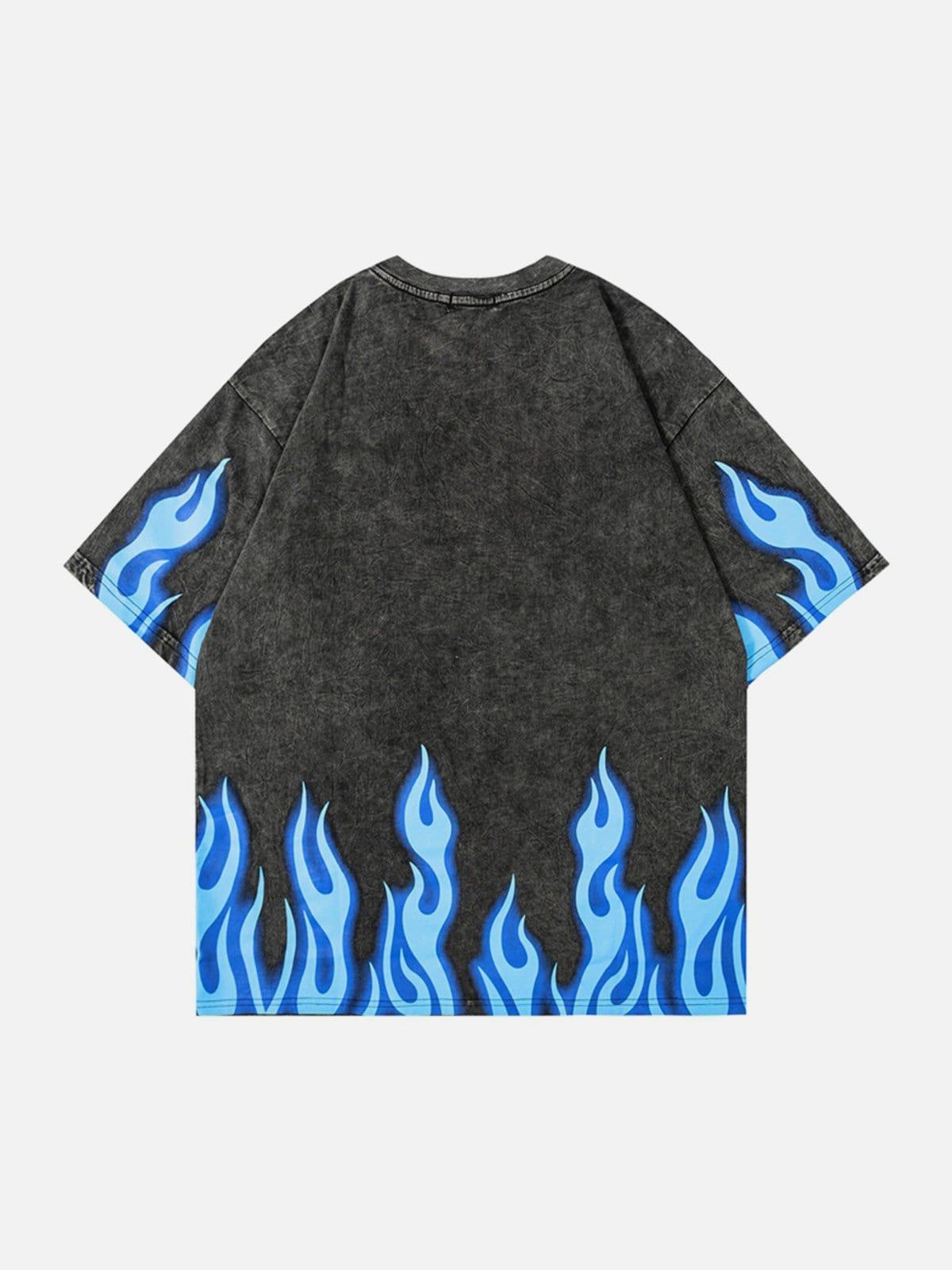 Concert Outfit Washed Flame Printed Tee