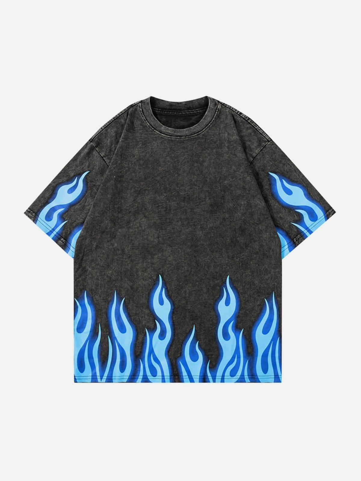 Concert Outfit Washed Flame Printed Tee