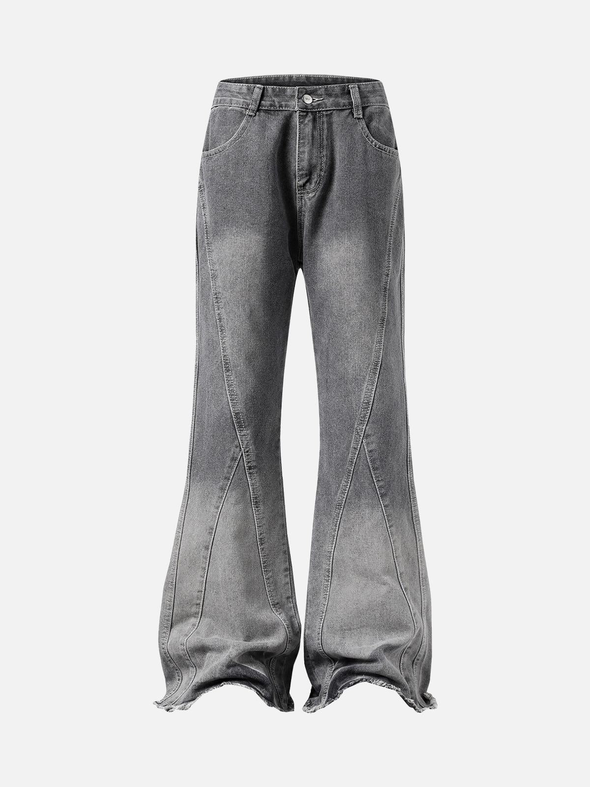 Concert Outfit Washed Gradient Flared Jeans
