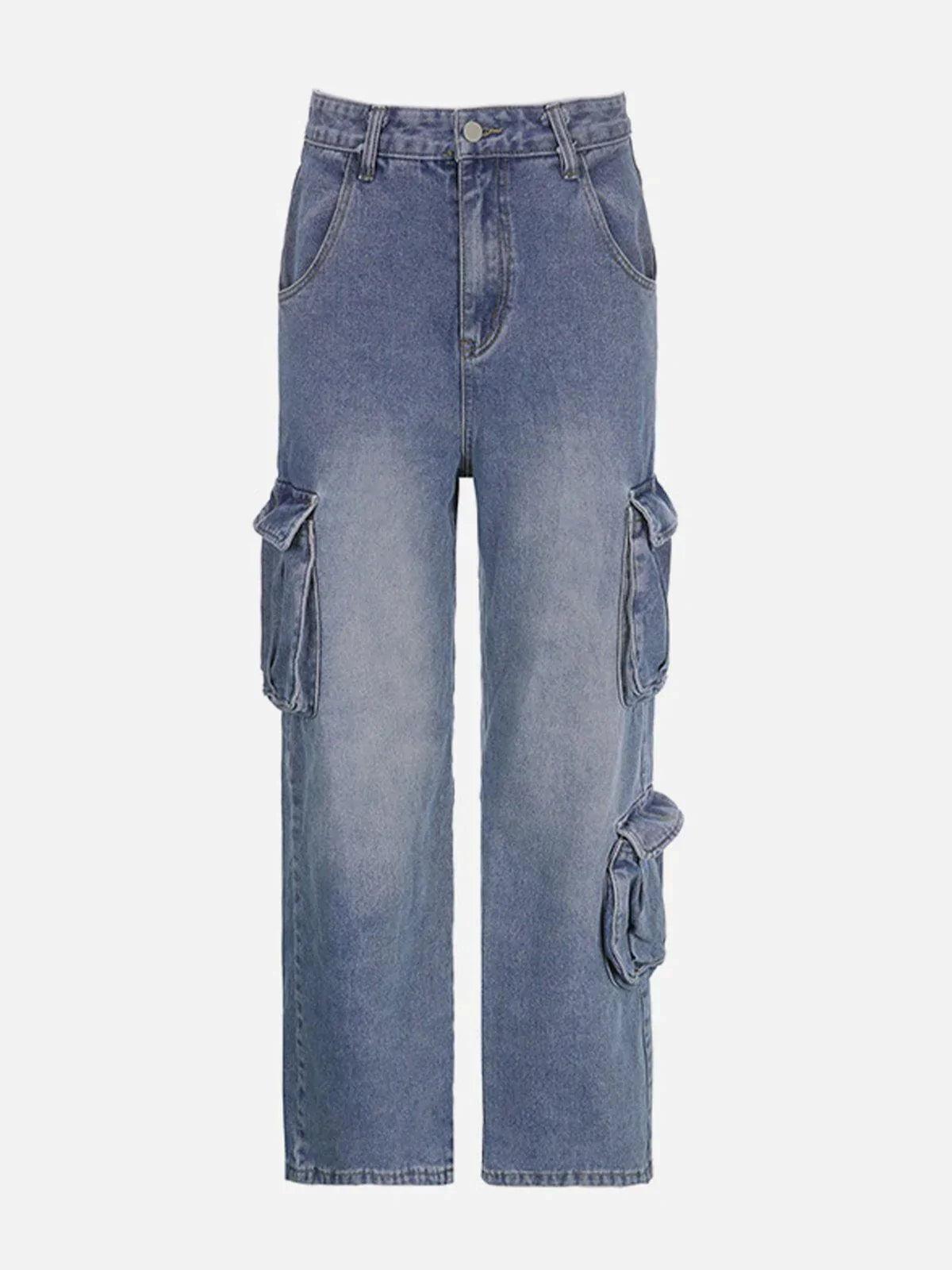 Concert Outfit Washed Gradient High Rise Straight Leg Jeans