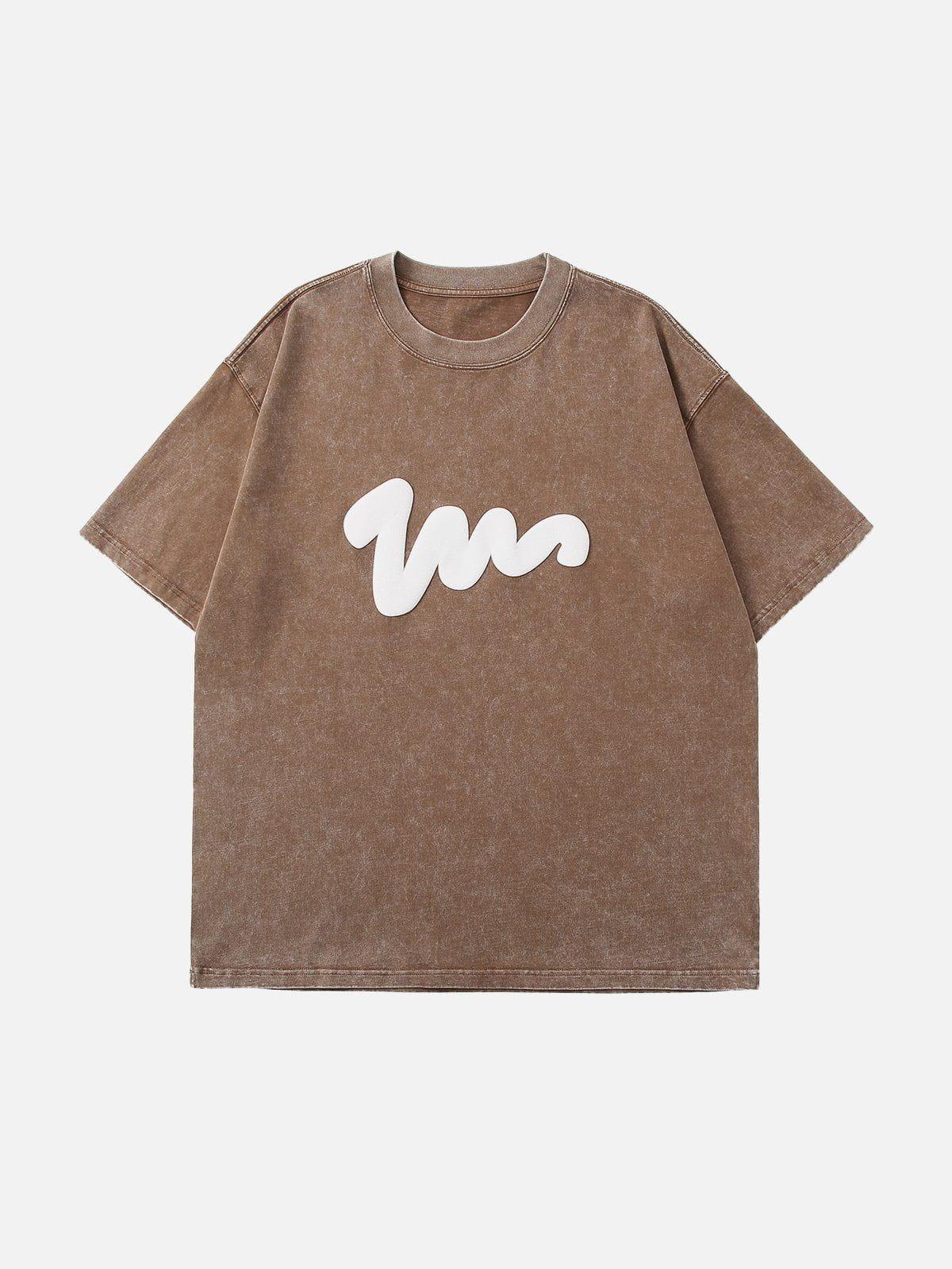 Concert Outfit Washed Graffiti Print Tee