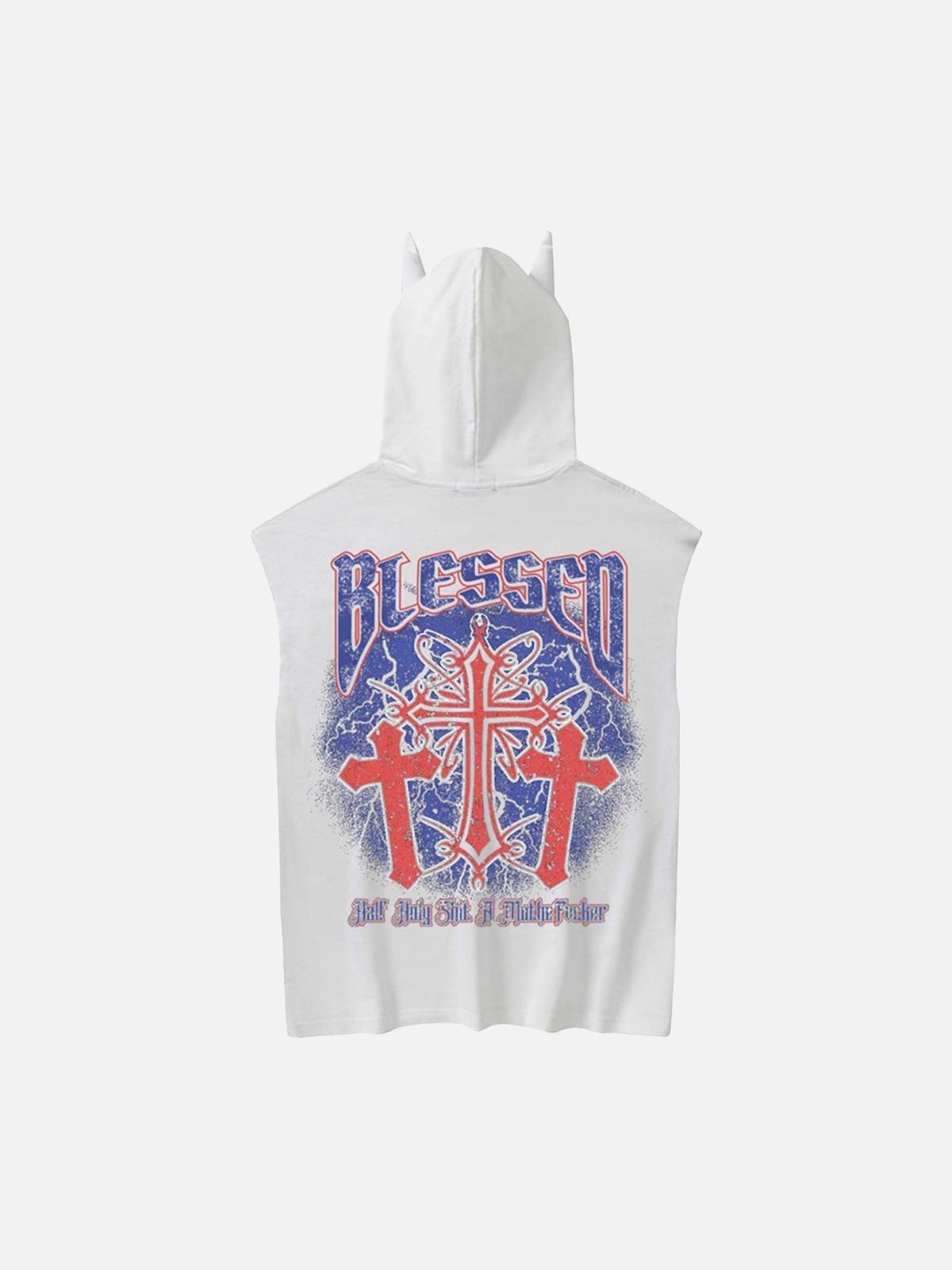 Concert Outfit Washed Hooded Cotton Undershirt