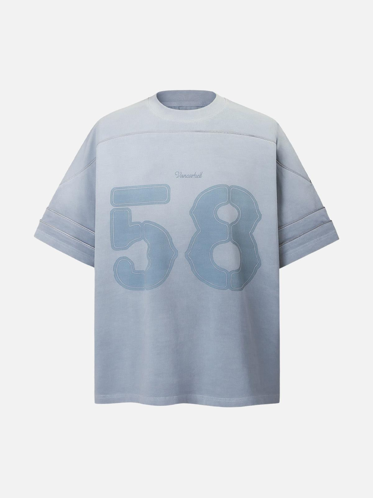 Concert Outfit Washed Jersey Welt Stitching T-Shirt