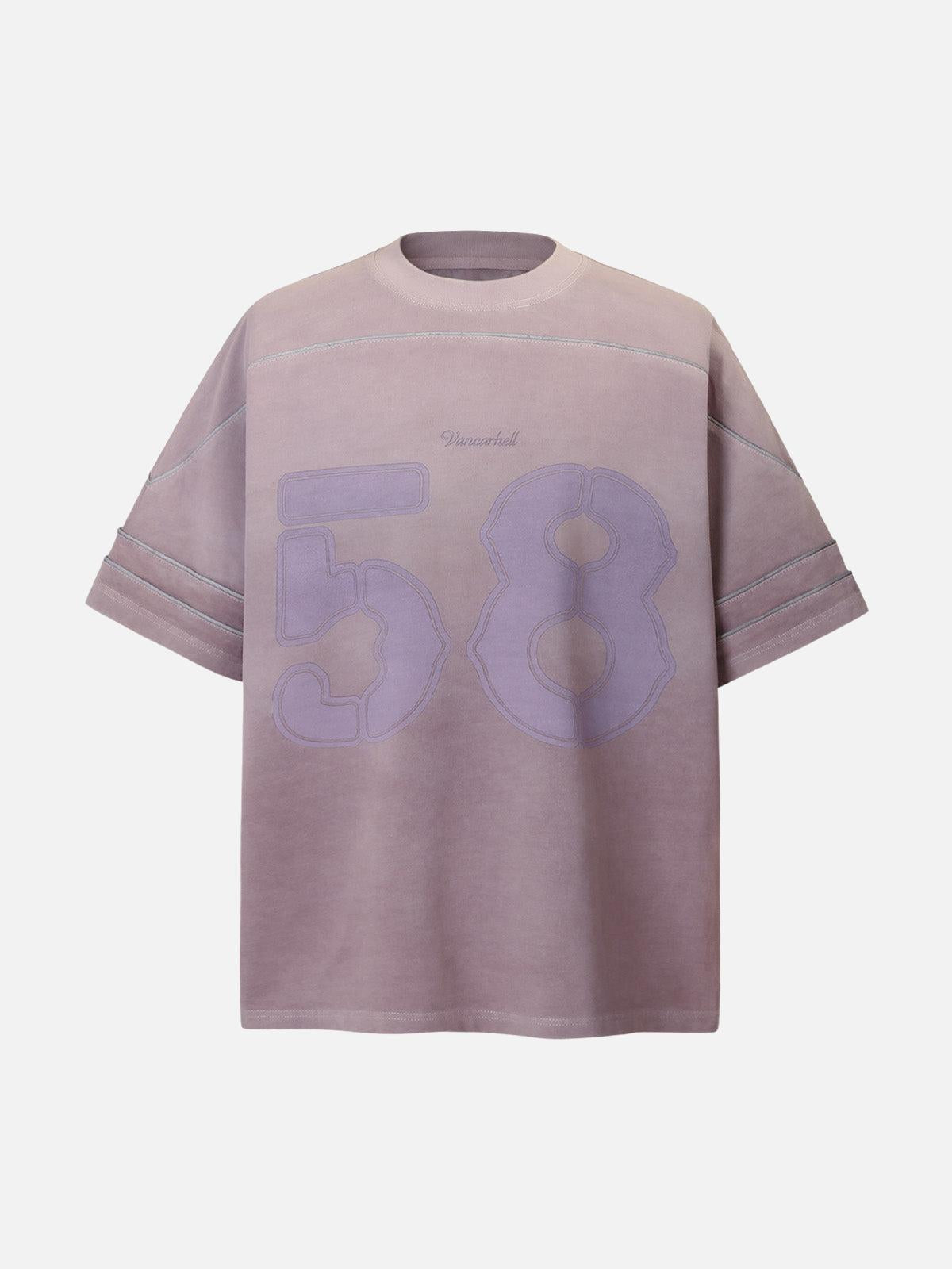 Concert Outfit Washed Jersey Welt Stitching T-Shirt