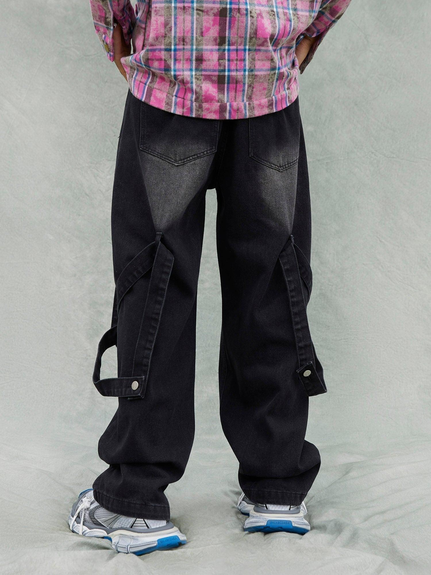 Concert Outfit Washed Ripped Denim Jeans