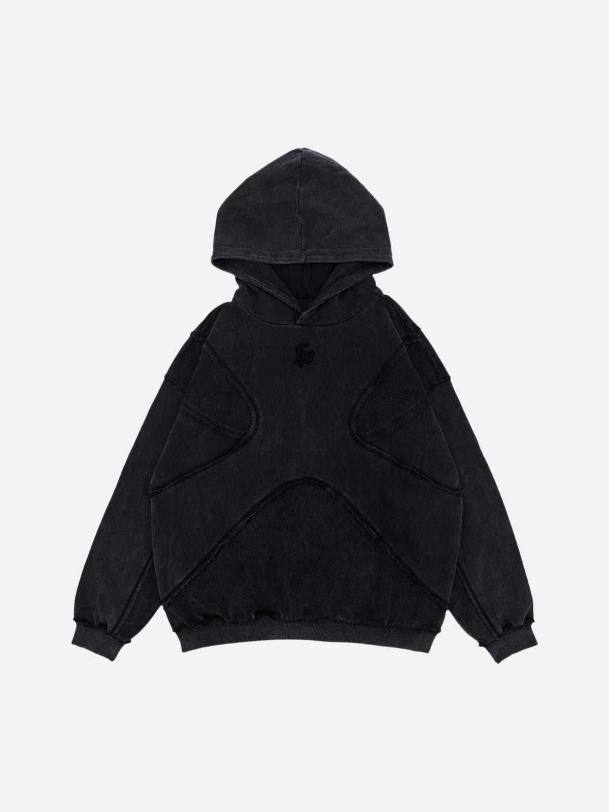 Concert Outfit Washed Splicing Hoodie
