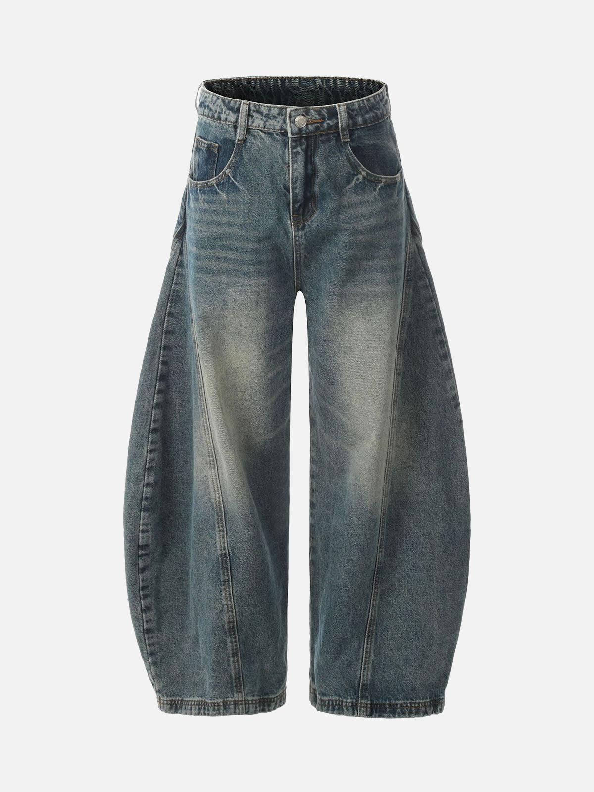 Concert Outfit Washed Wide-Leg Balloon Jeans